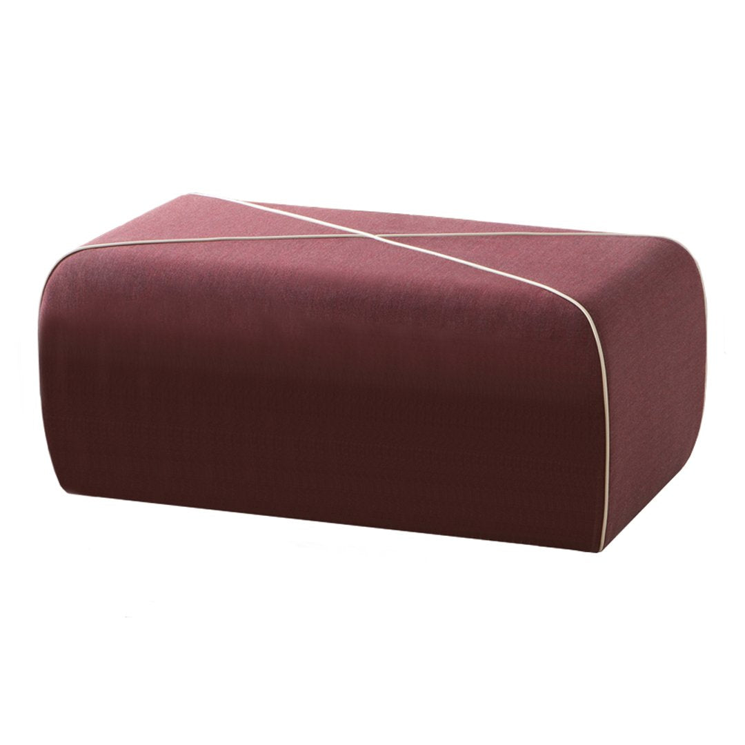 Stylish Crossed Pouf Rectangle Ottoman - Perfect for Living Room, Bedroom, or Nursery Decor - Comfortable Seating & Footrest