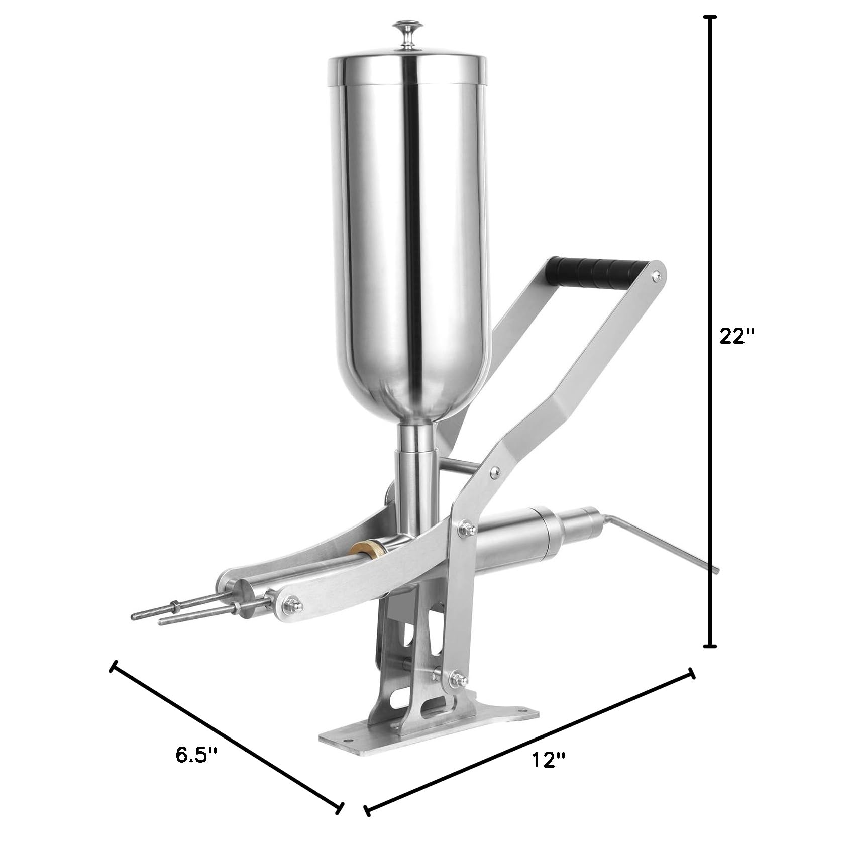 Commercial Stainless Steel Manual Donut Filling Machine - 5.3Qt Hand-operated Churro & Jelly Doughnut Filler for Bakeries, Restaurants & Snack Bars - Perfect for Pastry Shops, Cafés and Dessert Businesses