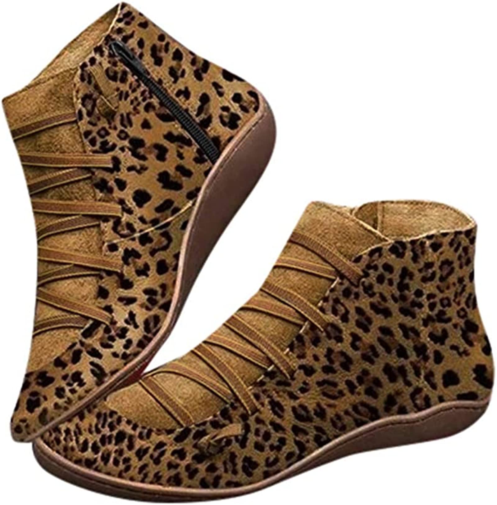 Lausiuoe Women's Ankle Boots - Sexy Low Heel Vintage Western Booties for Casual & Dressy Outfits | Perfect for Fall, Winter & Everyday Wear