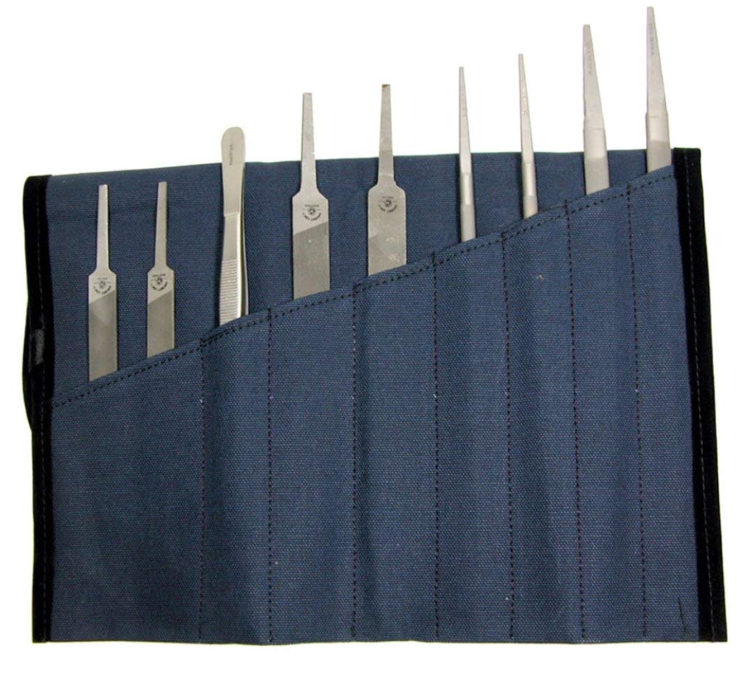 Grobet USA 9-Piece Locksmith File Kit - Pippin, Round & Warding Files for Precision Lock Repair | Professional Tools for Key Cutting, Safe Maintenance & DIY Home Security
