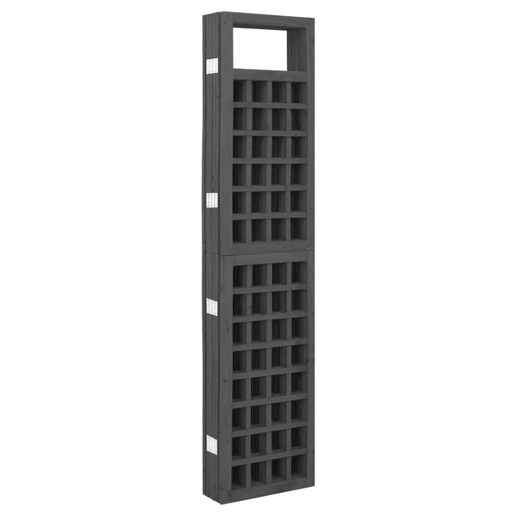 CHARMMA 6-Panel Solid Fir Wood Room Divider & Trellis Screen - 95.5