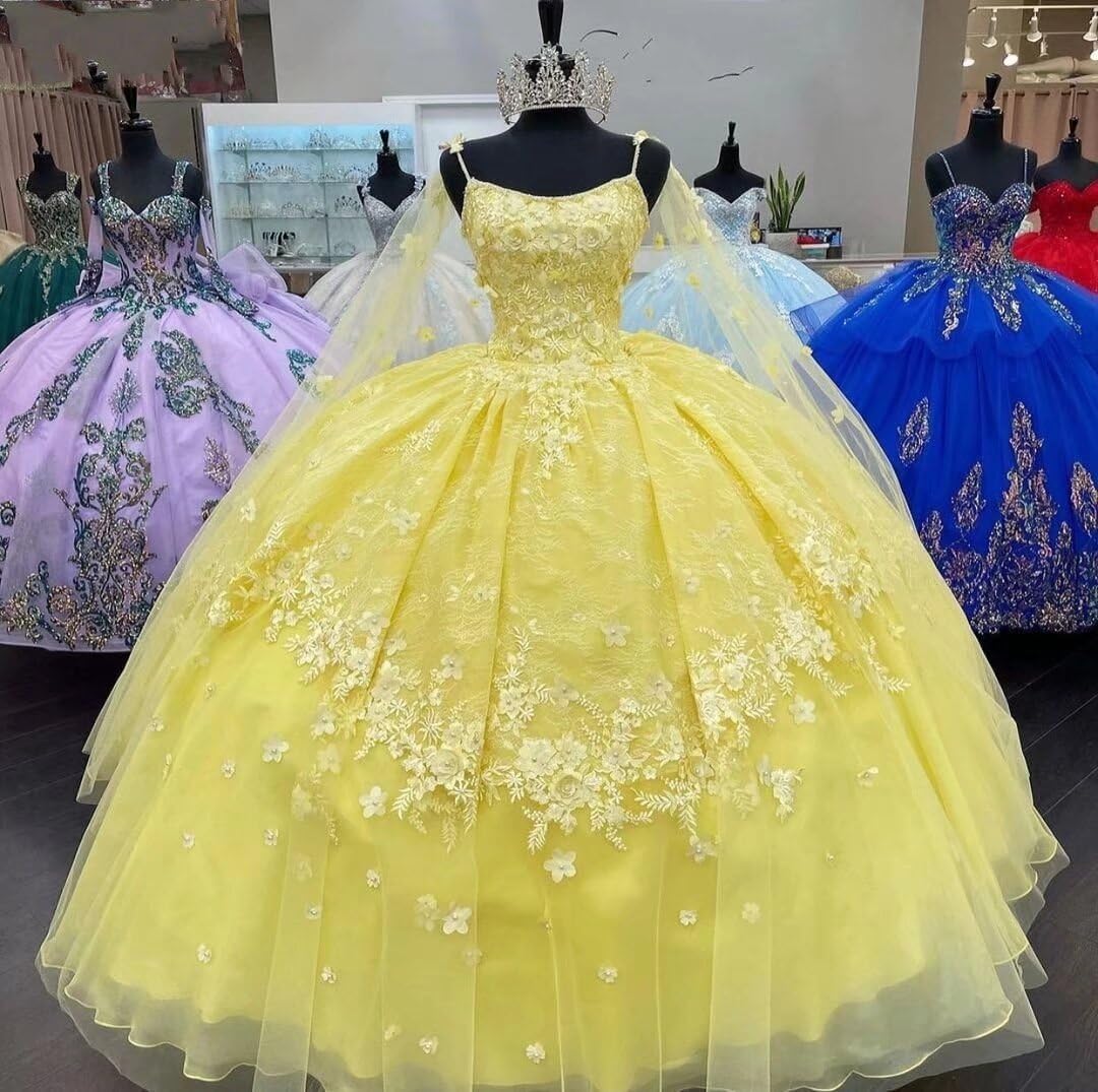 Elegant 3D Floral Lace Quinceanera Dress with Detachable Wraps - Off Shoulder Ball Gown for Prom 2025, Sweet 16, Wedding & Special Occasions