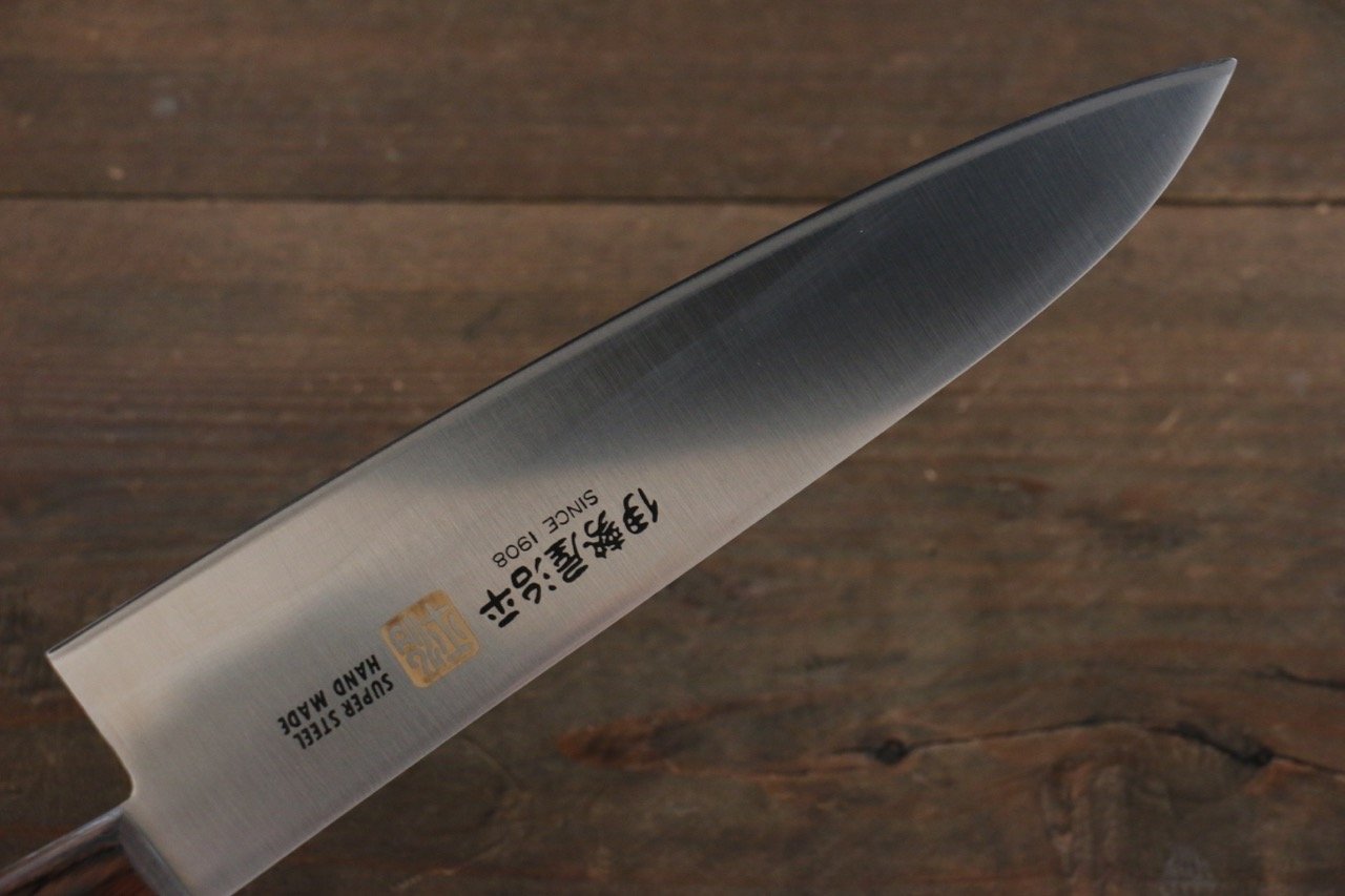 Premium Iseya Molybdenum Gyuto 180mm Chef Knife - Japanese Mahogany Handle - Professional Kitchen Knife for Sushi, Meat Cutting & Vegetable Chopping