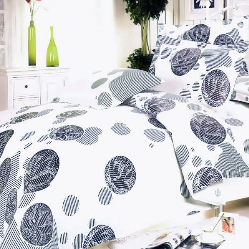 White Gray Marble 7-Piece Full Bed in a Bag Set - Soft Luxury Bedding for Master Bedroom, Guest Room & Dorm Decor - Includes Comforter, Sheets & Pillowcases