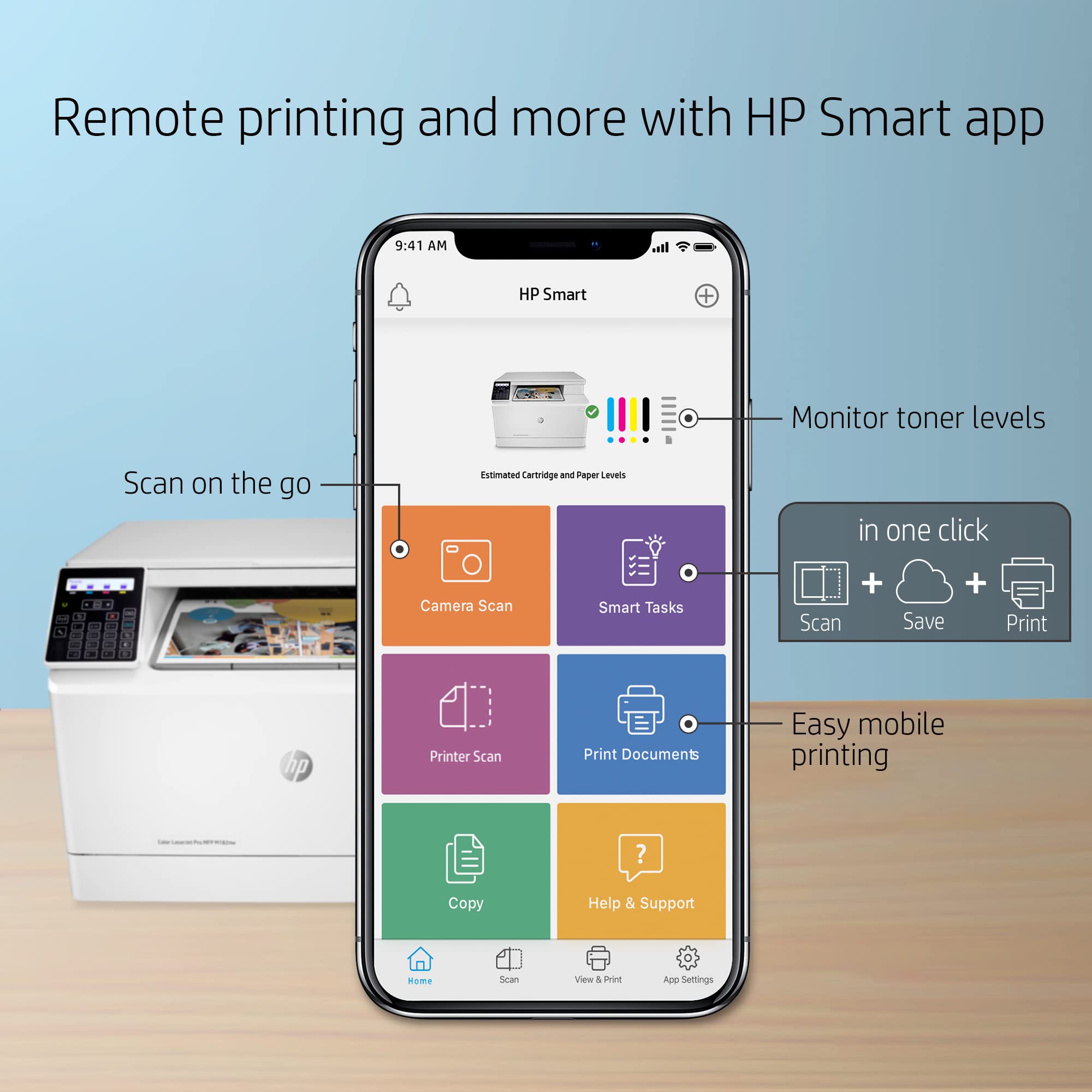 HP Color LaserJet Pro M182nw Wireless All-in-One Laser Printer with Mobile Printing | Scan, Copy & Fax | Compact for Home & Office (Renewed 7KW55A) - Perfect for Remote Work & Small Business Printing Needs