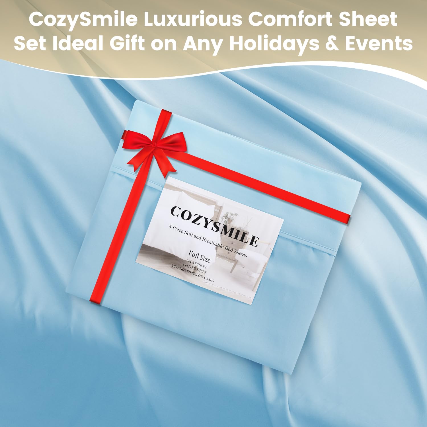 Silky Soft Queen Sheet Set - Luxury 4 Piece Breathable Cooling Bed Sheets for Queen Size Bed, 16