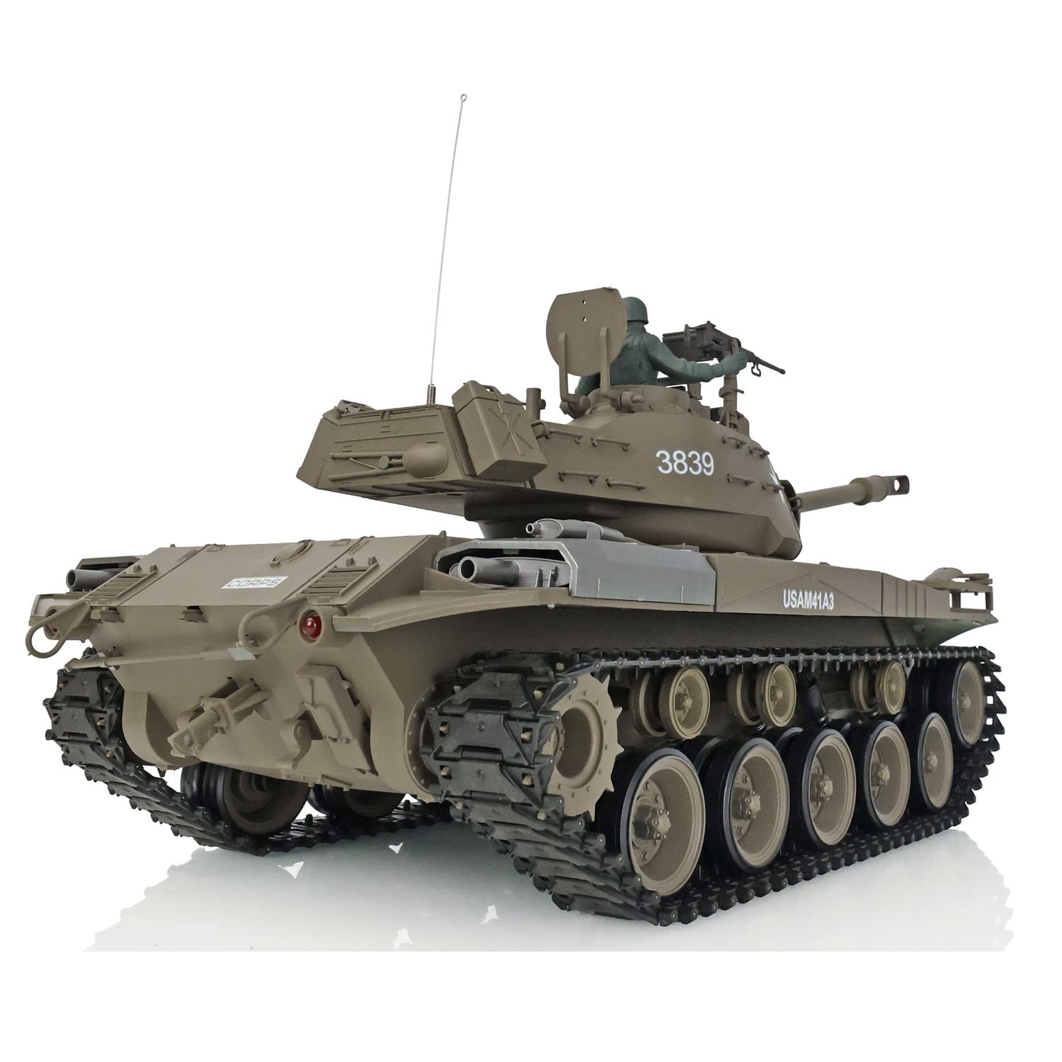 Heng Long 1/16 Scale RTR RC Tank - 2.4GHz Remote Control Bulldog Tank with IR Battle System, Smoke Generator, 340° Rotating Turret & BB Shooting for Military Enthusiasts | Perfect for Airsoft Battles, Collection Display and RC Hobbyists