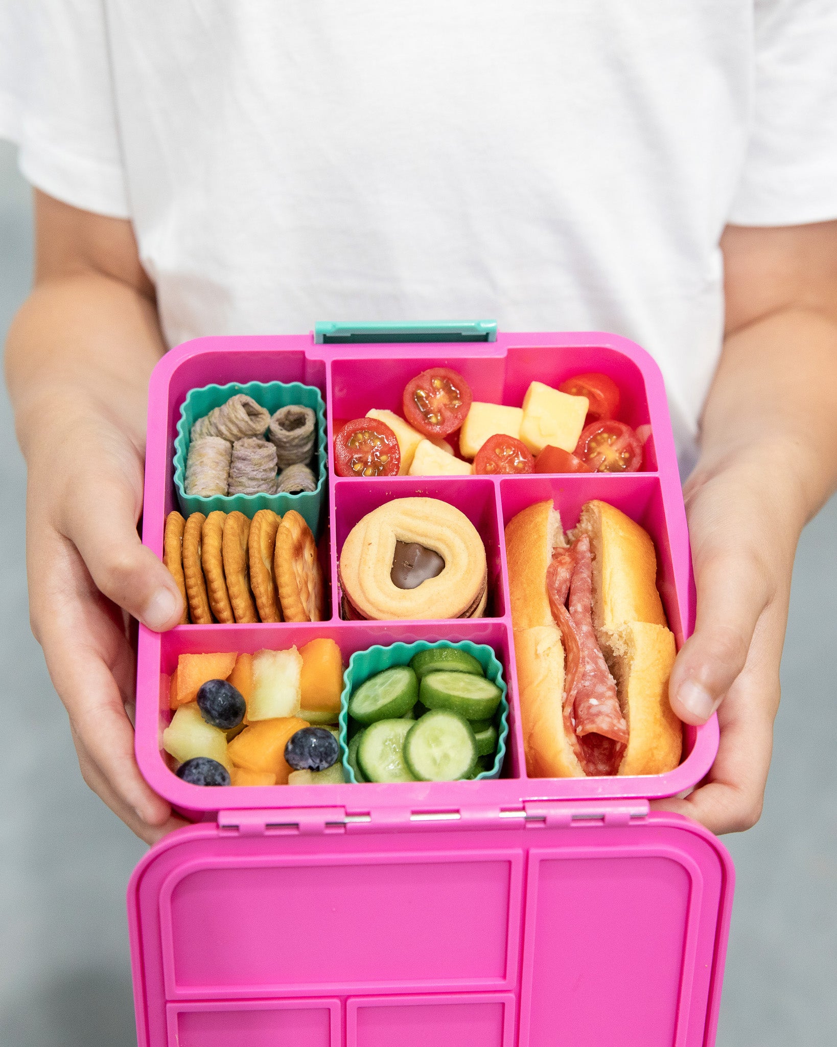 Montii.Co Bento 5 Lunch Box - Unicorn Magic Design for Kids | Perfect for School, Picnics & Travel | Durable & Leak-Proof Meal Container