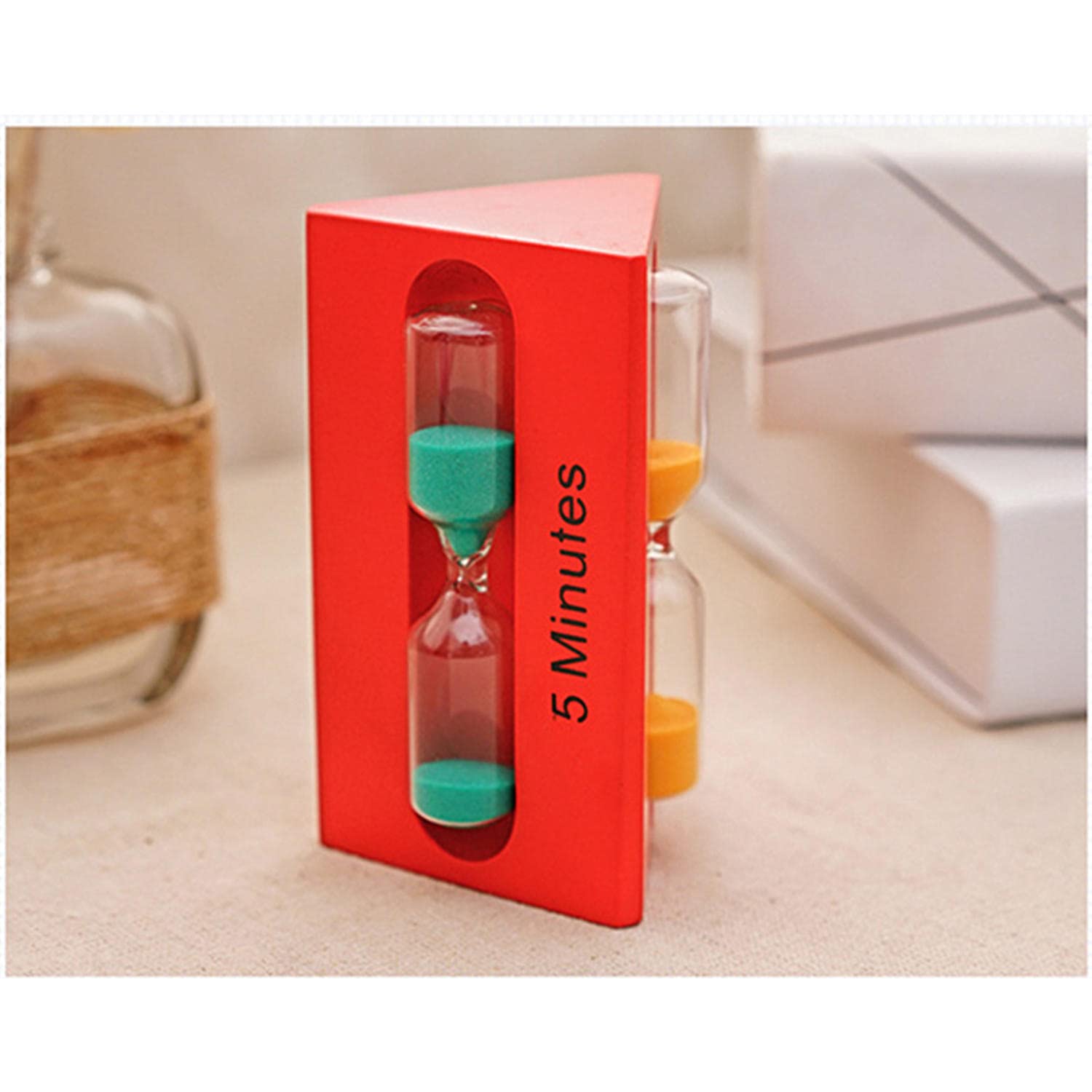Premium 3/5/7 Minute Wooden Hourglass - Elegant Desktop Sand Timer for Home & Office Decor, Kids Educational Toy, Unique Gift Idea | Perfect for Study Time Management, Meditation, Classroom Activities & Decorative Display