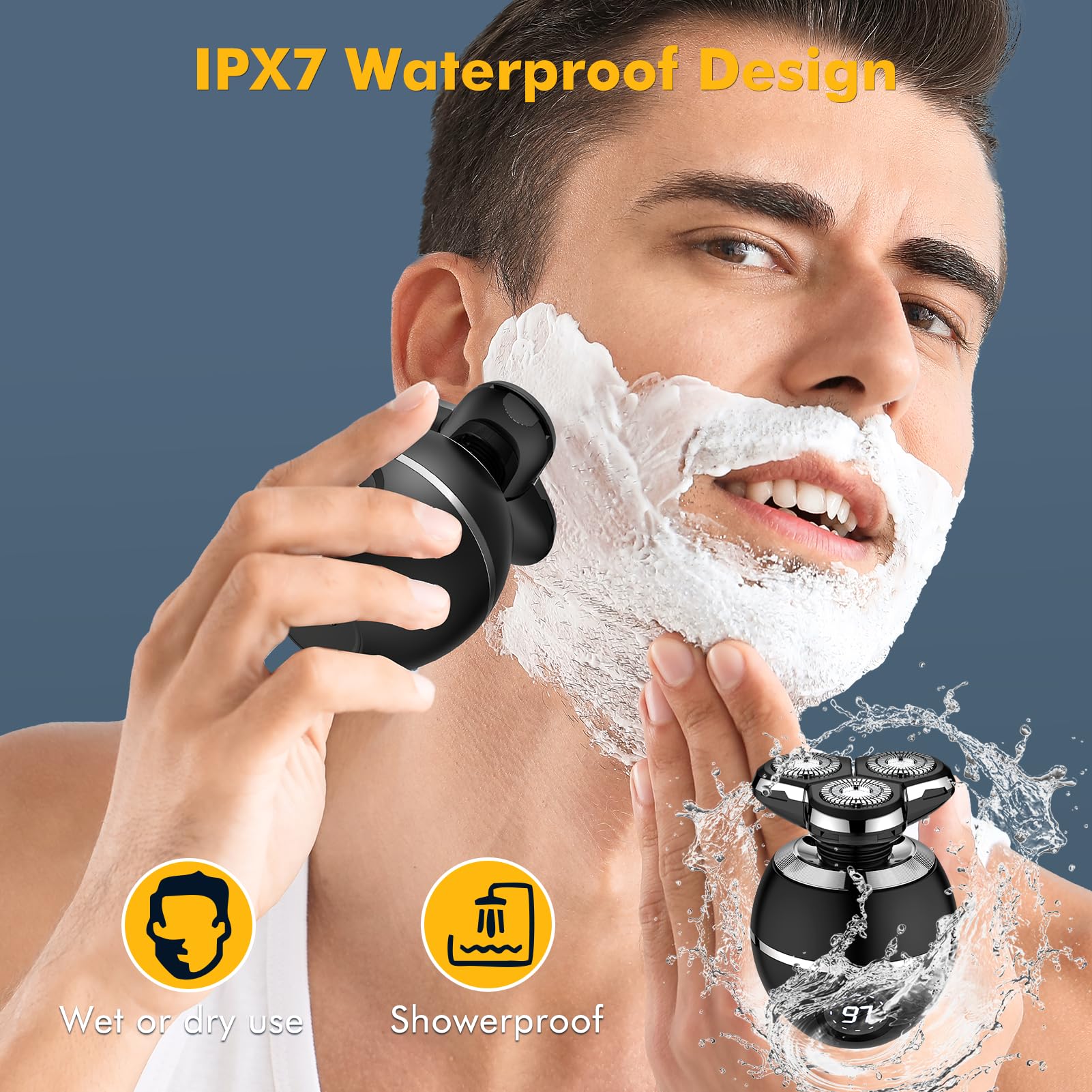 2025 Upgraded Electric Razor for Men - Cordless Rechargeable Wet/Dry Shaver with Grooming Kit | Fast & Smooth Shaving for Face, Beard & Body | Perfect for Travel, Gym & Daily Grooming Routine