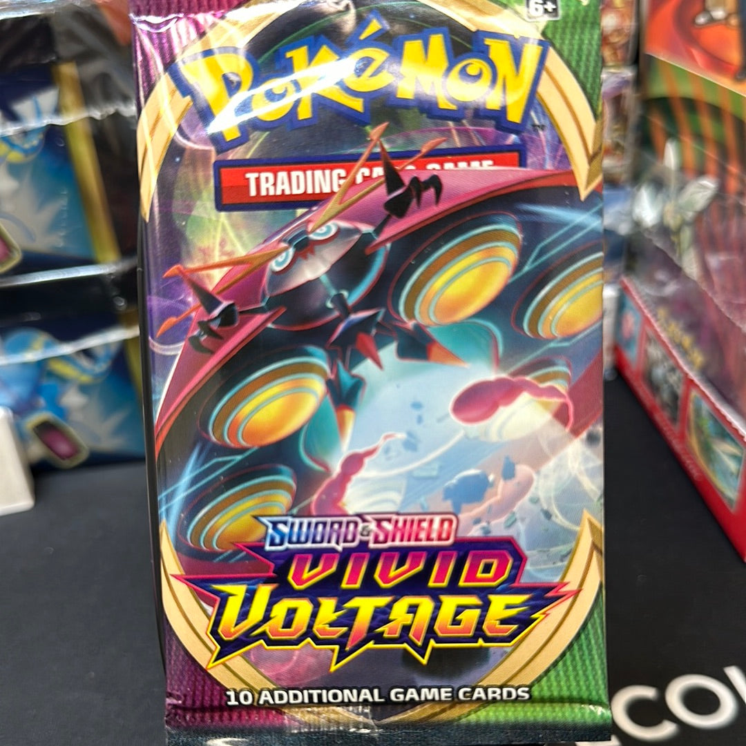Pokemon TCG Vivid Voltage Booster Pack - 10 Random Cards, Rare Holo & VMAX - Collect, Trade & Battle for Kids & Adults