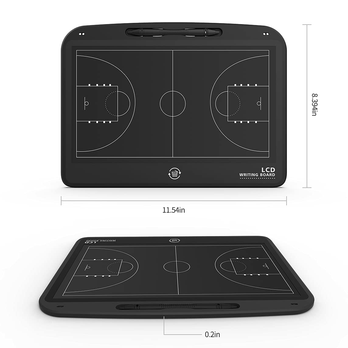 VNVDFLM Electronic LCD Basketball & Soccer Coaching Board - Digital Tactical Training Board for Coaches - Portable Sports Coaching Equipment - Perfect Gift for Basketball & Football Coaches - Ideal for Game Strategies, Team Drills & Practice Sessions