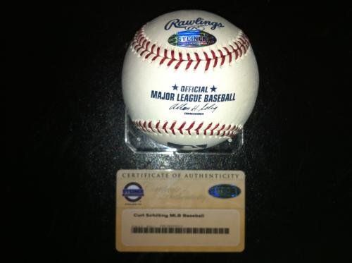 Curt Schilling Autographed Major League Baseball - Dbacks & Red Sox Signed with Steiner COA - Perfect for Collectors, Fans, and Sports Memorabilia Displays