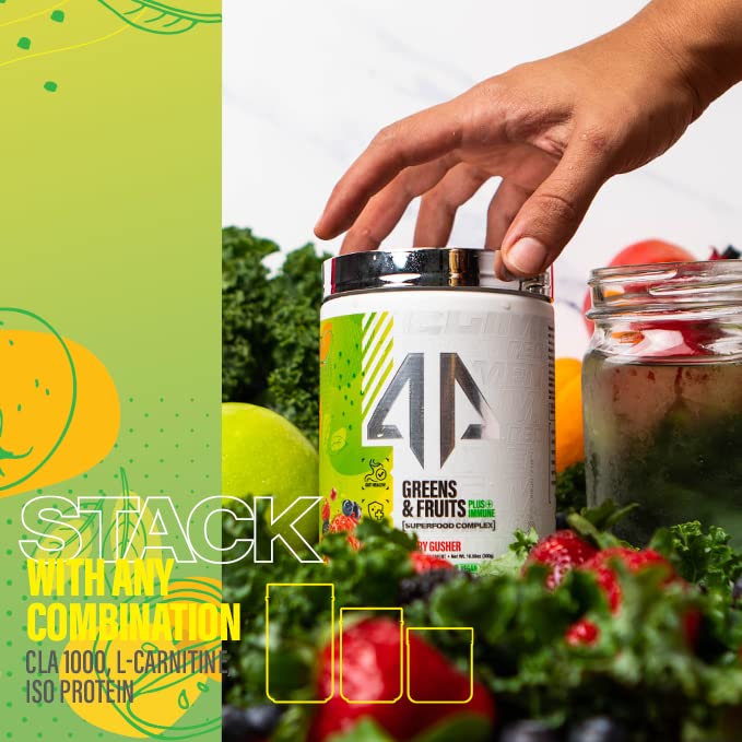 AP Sports Regimen Greens & Fruits Superfood Powder with Immune Support, Pineapple Twist - 300g for Energy Boost & Daily Nutrition - Perfect for Smoothies, Workouts & Healthy Lifestyle