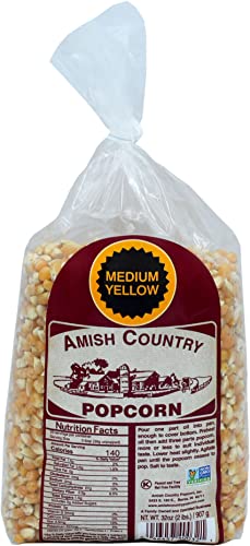 Amish Non-GMO Popcorn Kernels - 2lb Bag for Snacking & Movie Nights