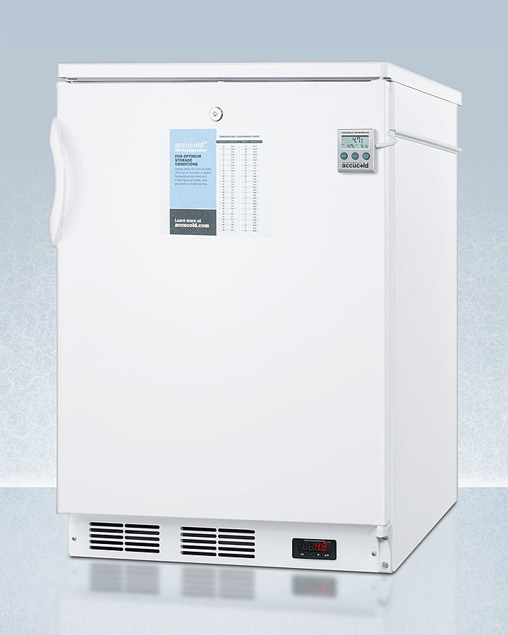 Accucold 24 Inch Wide All Refrigerator with Auto Defrost - Energy Efficient Compact Fridge for Home, Office, Dorm, or Garage Use - FF6LWPLUS2 Model