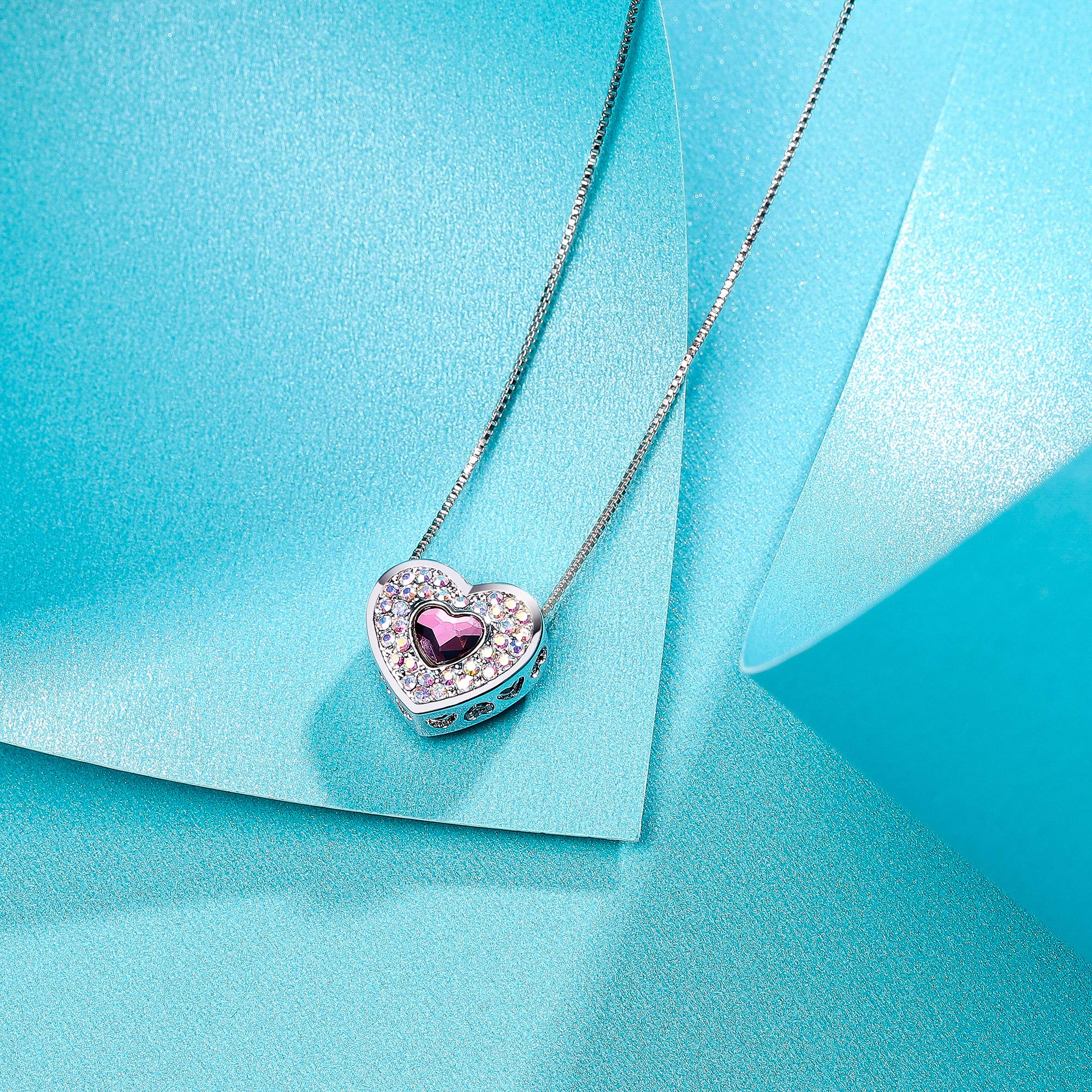 Elegant Crystal Necklaces for Women - Adjustable Chain 16