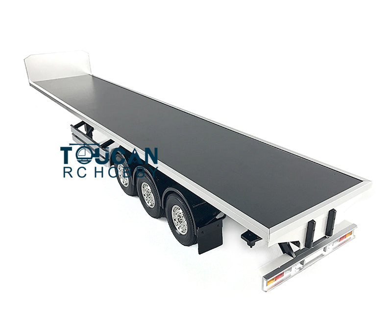 1/14 Scale 3 Axles Unpainted RC Reefer Semi Trailer Container Timber Flatbed Tractor Truck Kit - DIY Electric Car Model for Hobbyists & Collectors | Perfect for RC Racing, Construction Simulation & Display Scenes