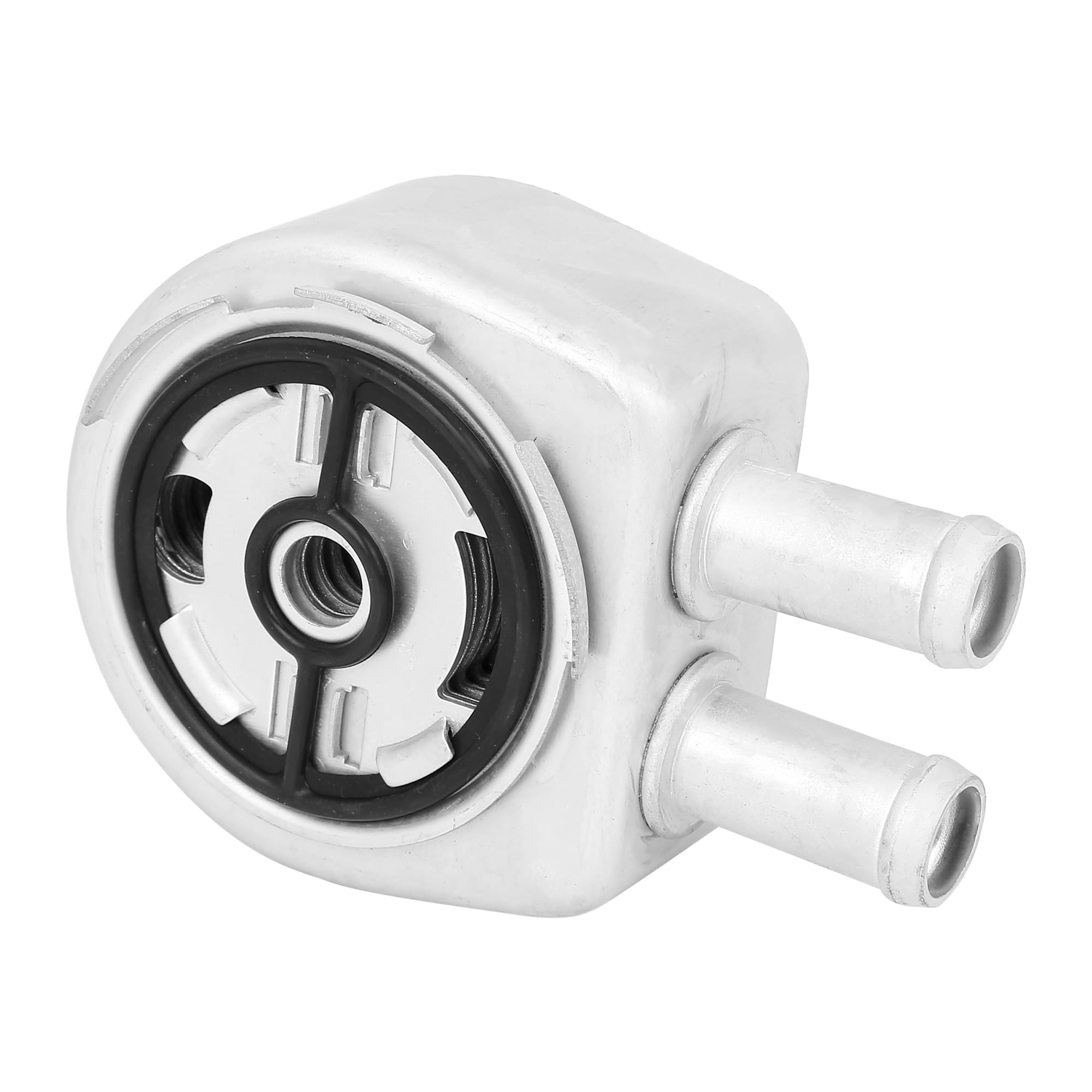 X AUTOHAUX LR025515 Silver Tone Engine Oil Cooler for Land Rover Range Rover - Improve Engine Performance & Cooling Efficiency for Off-Road & Towing