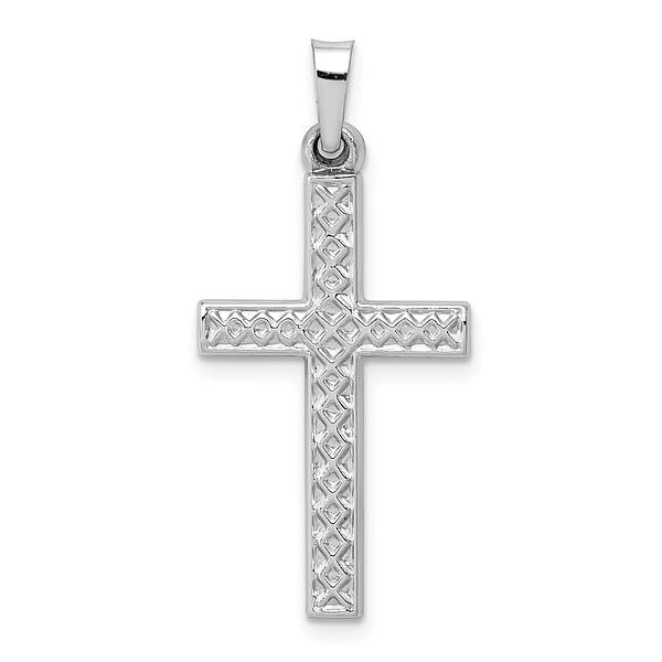 14K Solid White Gold Latin Mexican Holy Cross Necklace - Religious Chain Pendant with Jesus Christ Charm for Women & Men | Perfect for Baptism, First Communion, Confirmation & Daily Faith Jewelry
