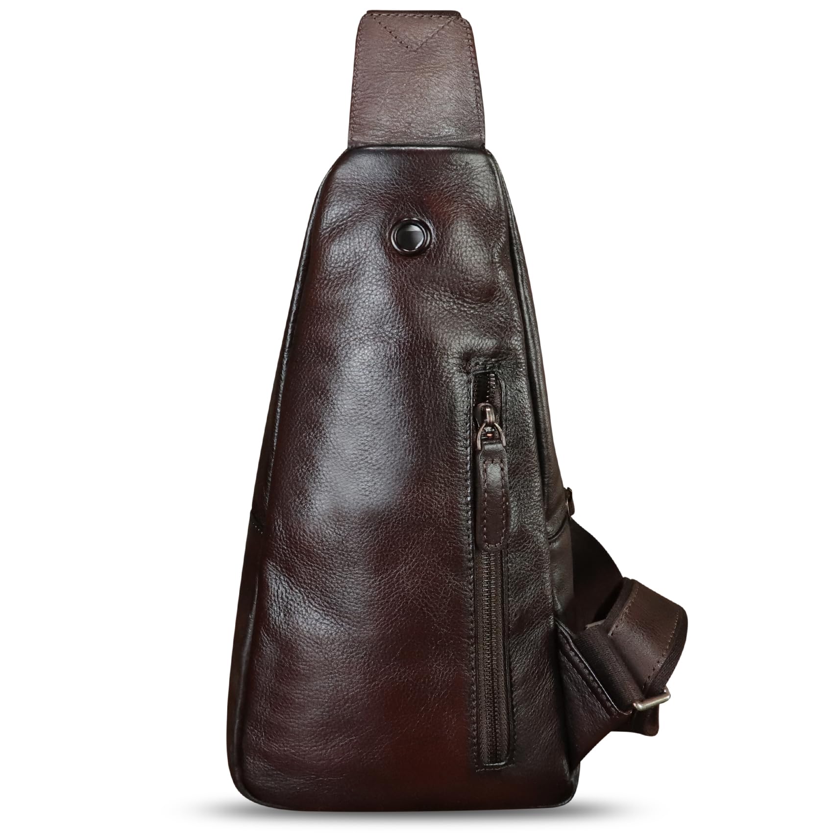 Genuine Leather Sling Bag for Women & Men - Real Leather Crossbody Backpack, Chest Purse & Shoulder Bag - Perfect for Travel, Work & Everyday Use