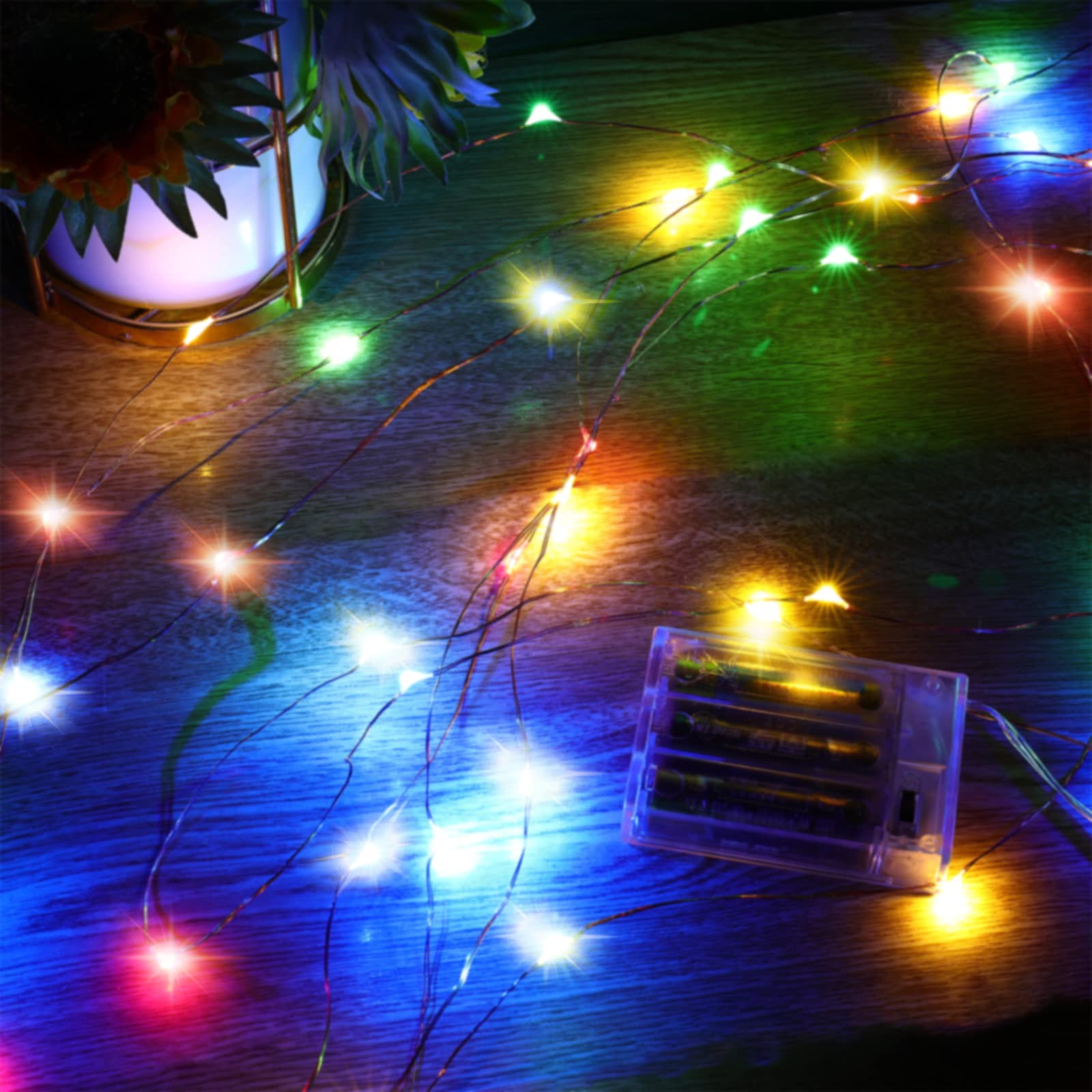 Battery Operated LED Fairy Lights - 2 Pack for Bedroom, Party & Wedding Decor