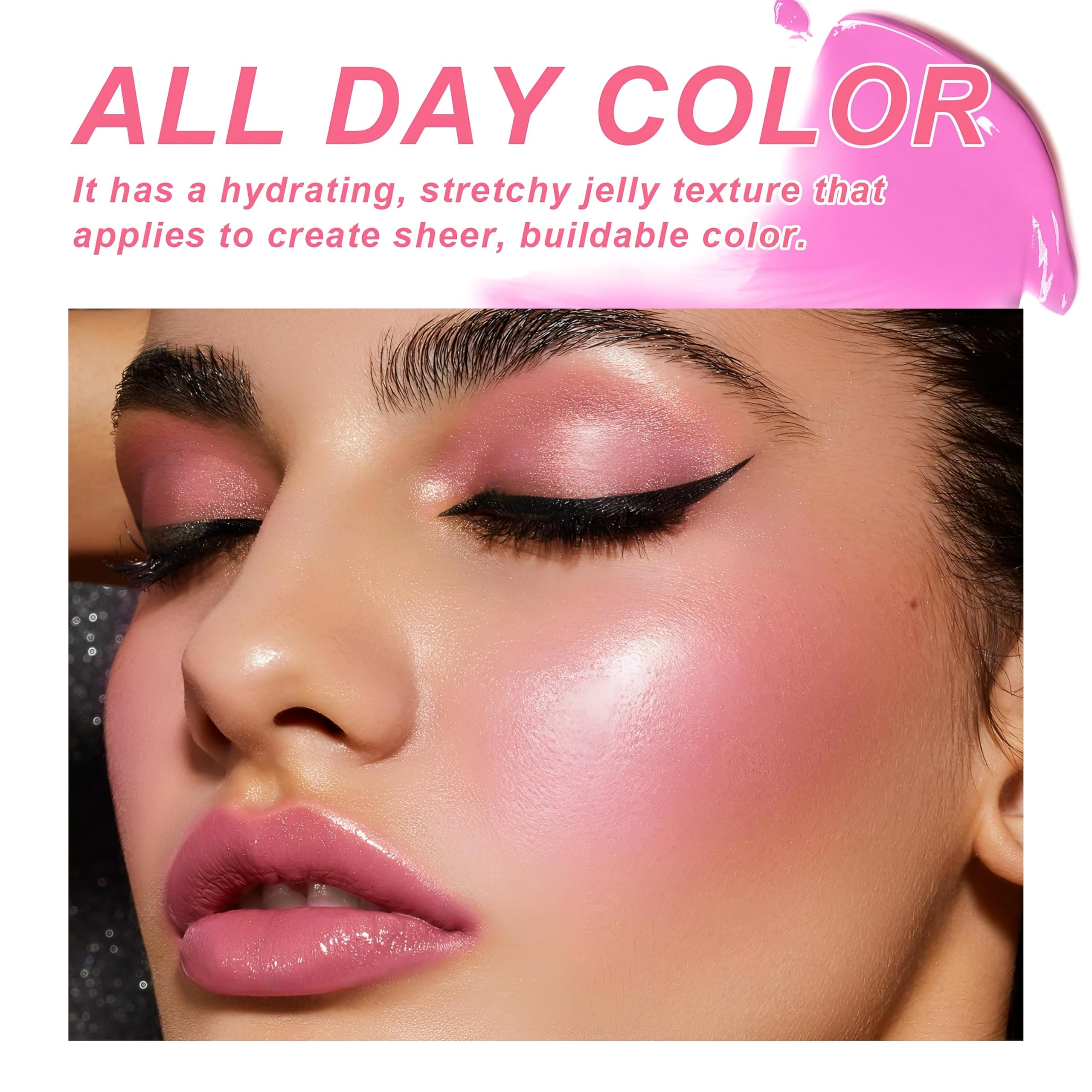 Bajaj Beauty Shop Cooling Water Jelly Blush Stick - Long Lasting Multi-Use Cheek & Lip Stain, Waterproof Milk Jelly Blush & Lip Gloss for Women & Girls (Splash) | Perfect for Everyday Makeup, Date Night & Special Occasions