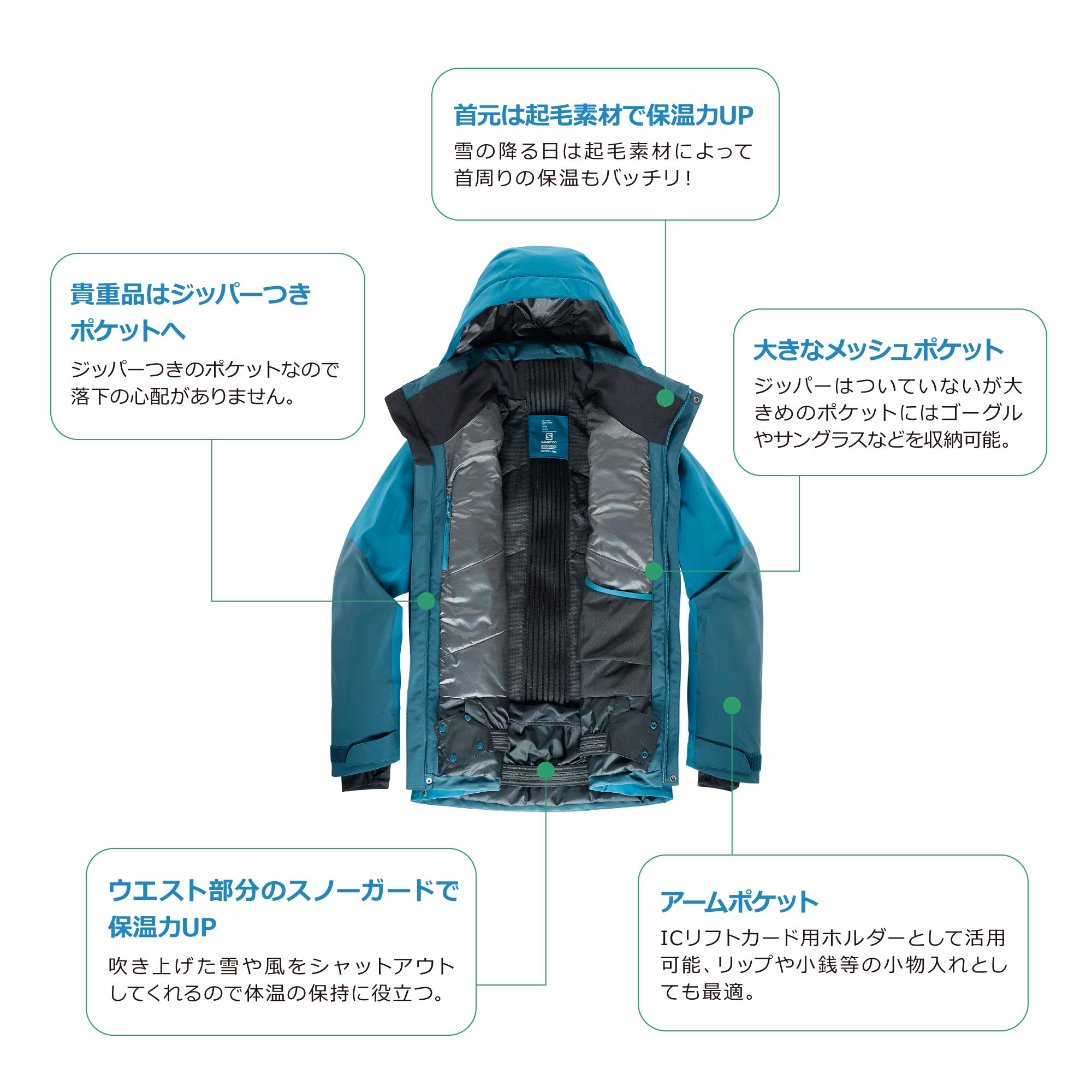 Salomon ICECOOL Men's Winter Jacket - Waterproof Windproof Ski Jacket for Outdoor Activities & Snow Sports
