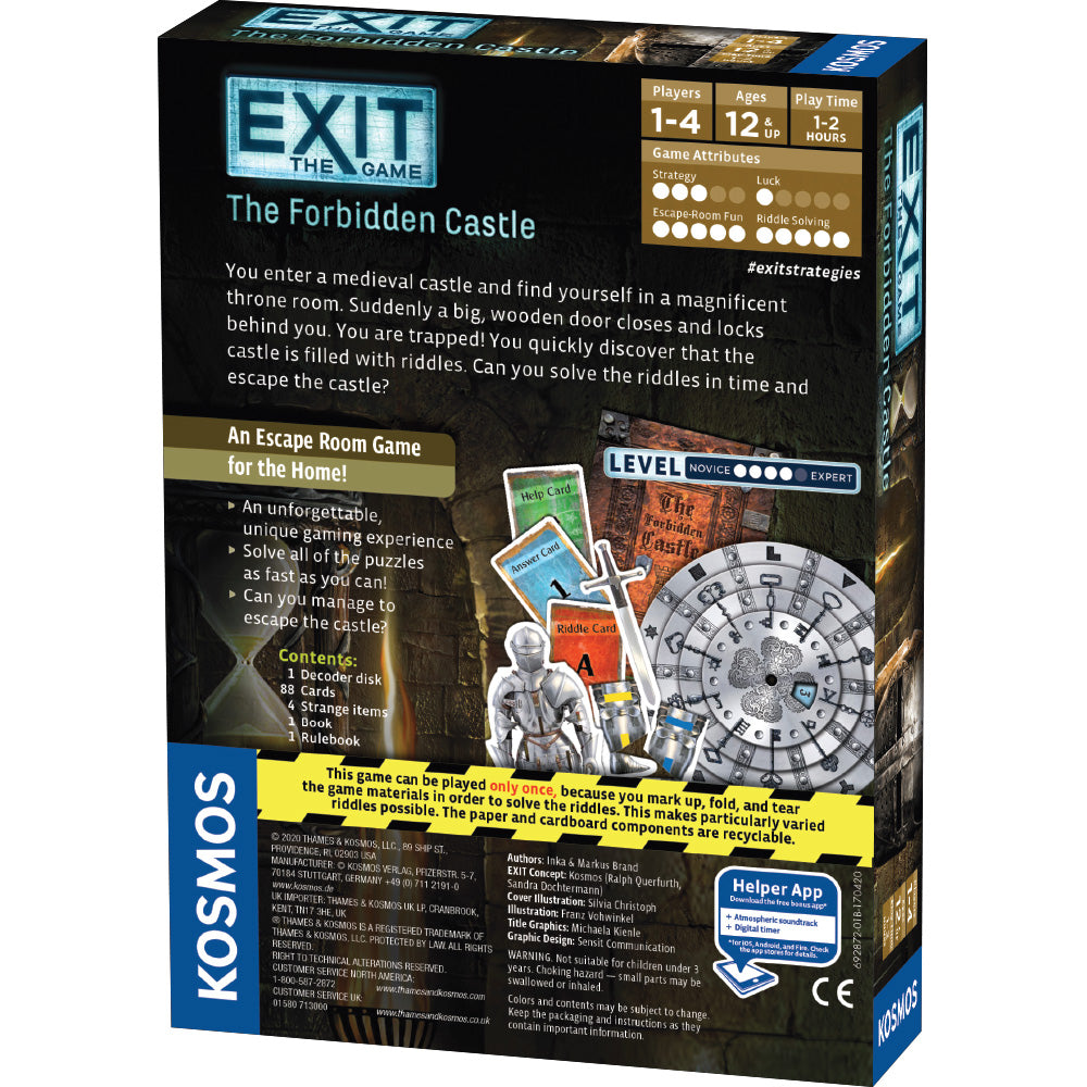 EXIT: The Forbidden Castle - Escape Room Board Game for Adults & Teens | Mystery Puzzle Adventure Game | Perfect for Family Game Night & Party Entertainment