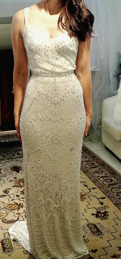 BHLDN Theia Elsa Wedding Gown - Elegant Lace Bridal Dress for Bride, Perfect for Formal Weddings & Special Occasions
