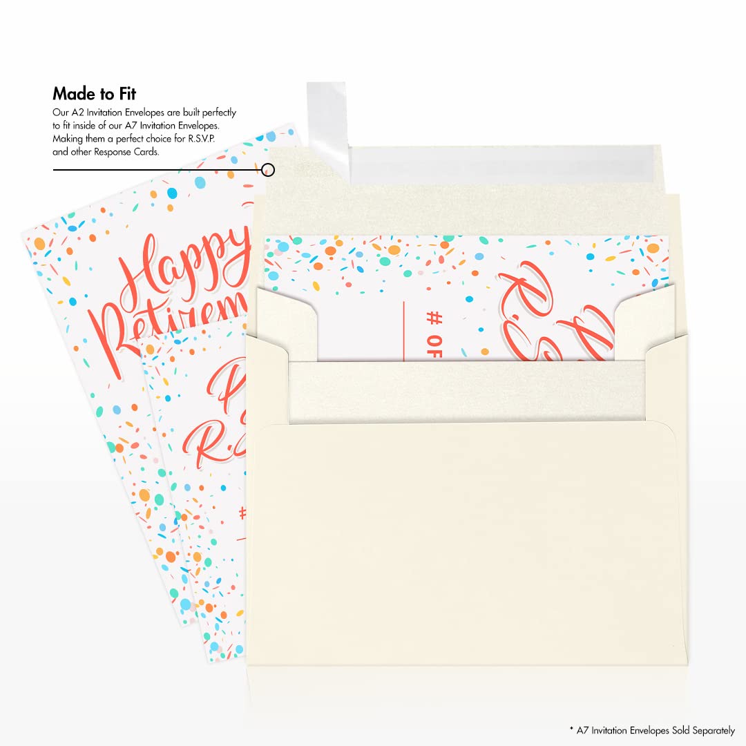 Premium A2 Invitation Envelopes with Peel & Press Seal - 4 3/8