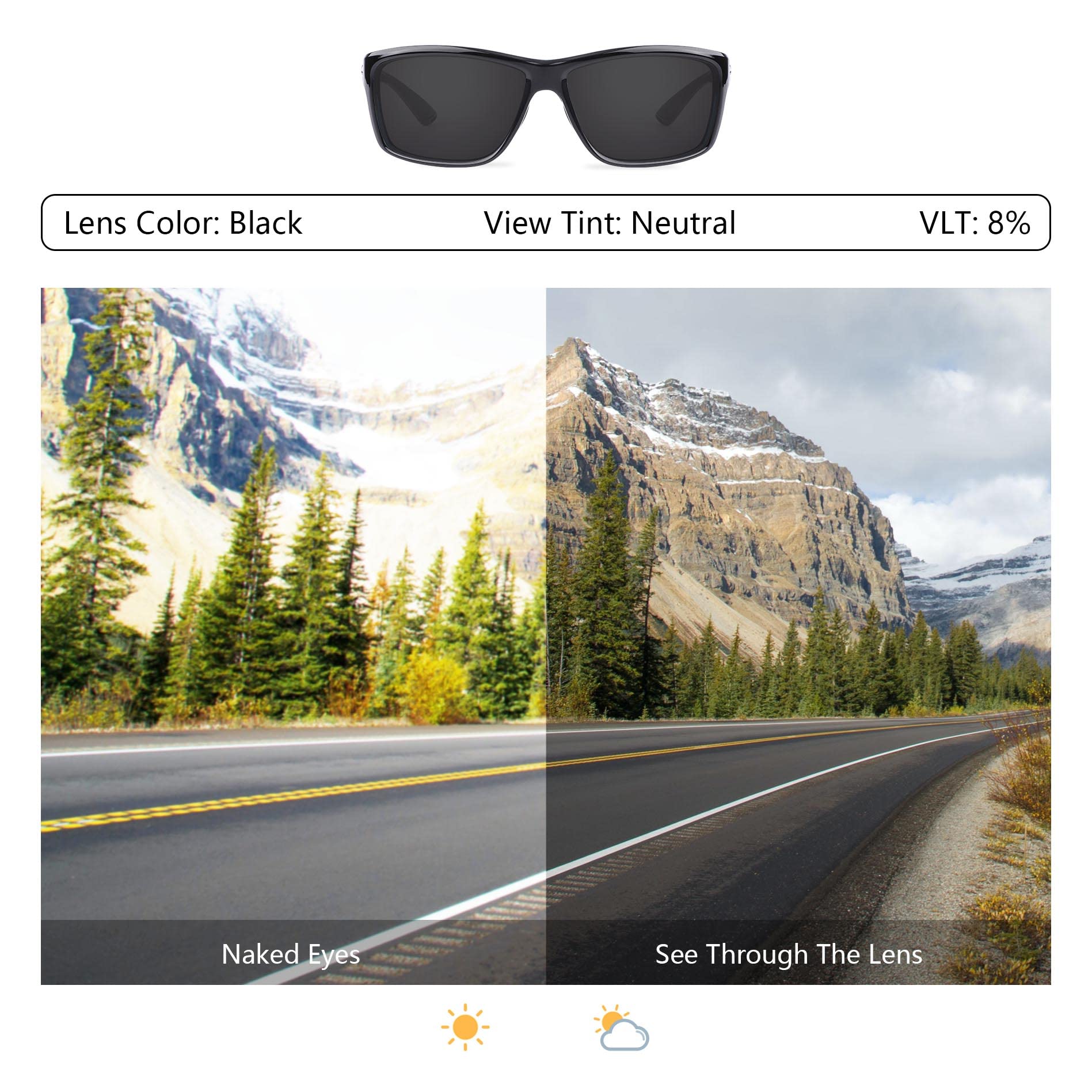 Polarized Replacement Lenses for Costa Del Mar Tuna Alley Sunglasses - UV Protection, Anti-Glare for Fishing, Driving & Outdoor Activities