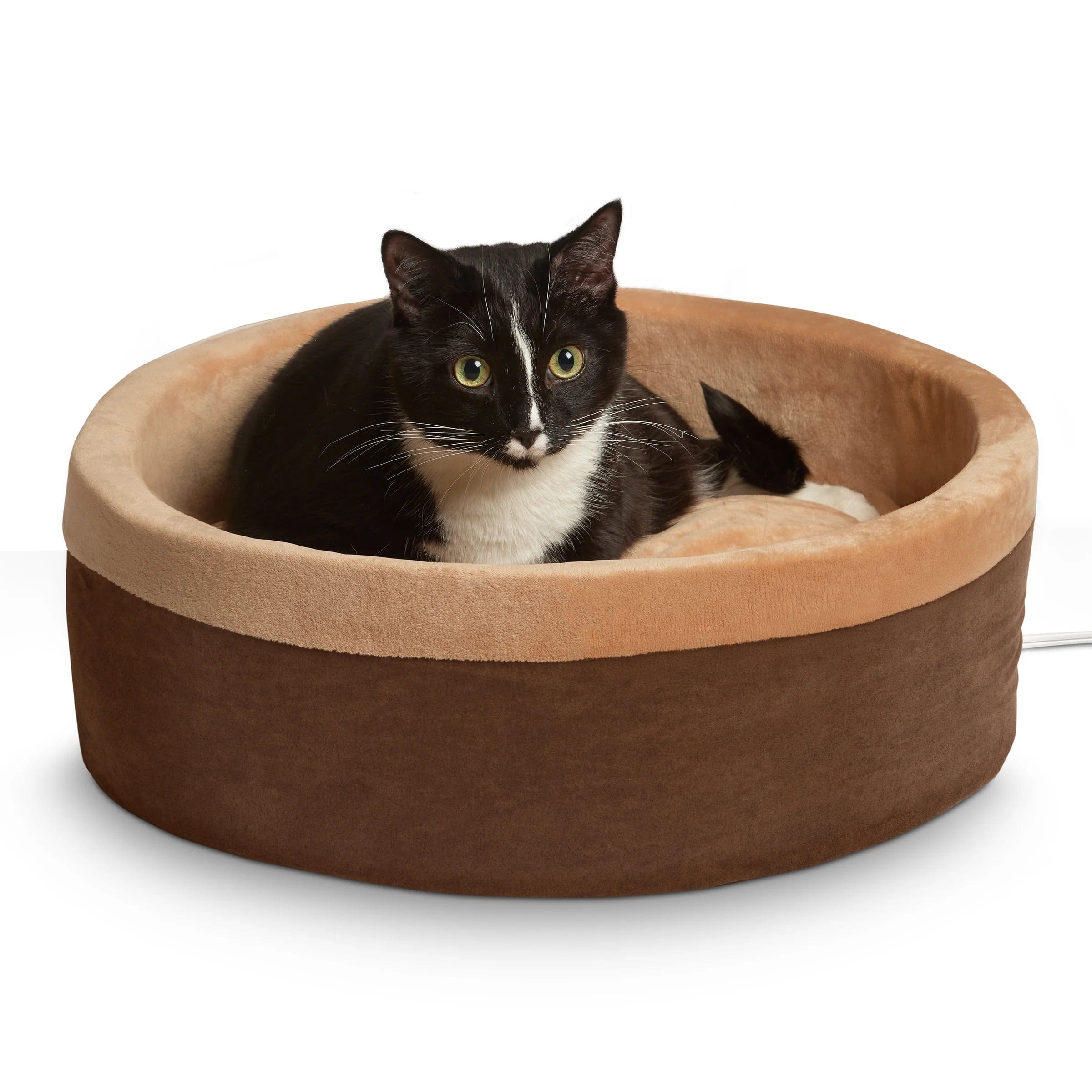 K&H Thermo Kitty Heated Cat Bed - Self-Warming Pet Bed for Indoor Cats, Soft Plush Fleece, 2 Sizes (Small & Large) - Perfect for Winter & Cold Weather Comfort