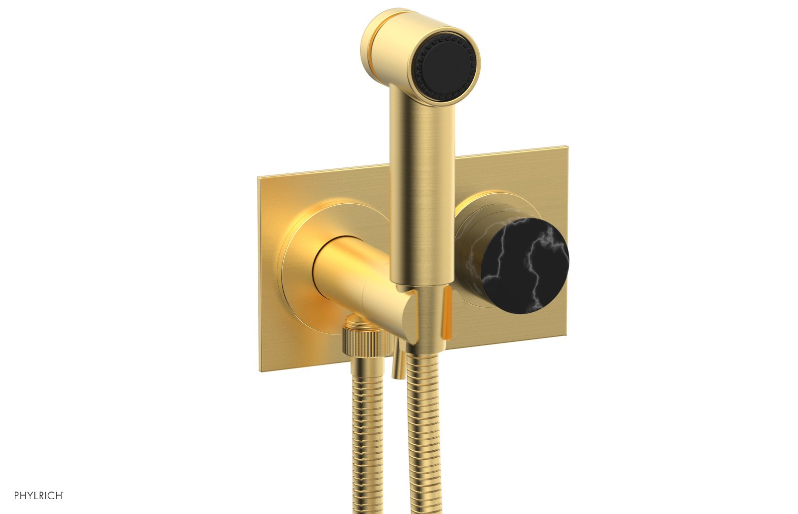 Premium Wall Mounted Bidet with Marble Handle - BASIC II Model 230 67 - Perfect for Modern Bathrooms, Small Spaces & Luxurious Home Upgrades