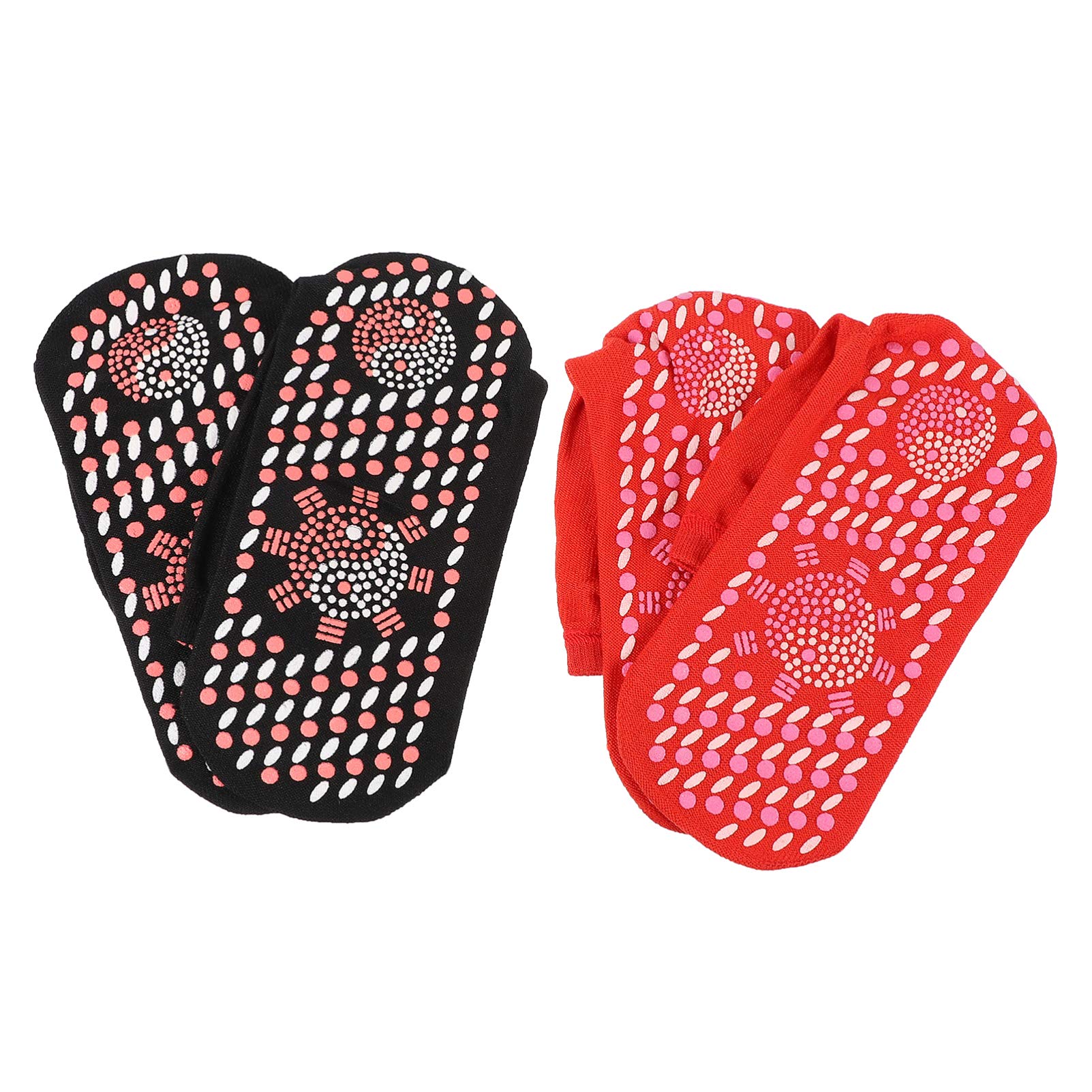 EXCEART 2 Pairs Self Heating Magnetic Therapy Socks - Thermal Health Socks for Men & Women - Soft Warm Massage Socks for Winter - Perfect for Cold Weather, Arthritis Relief & Circulation Improvement