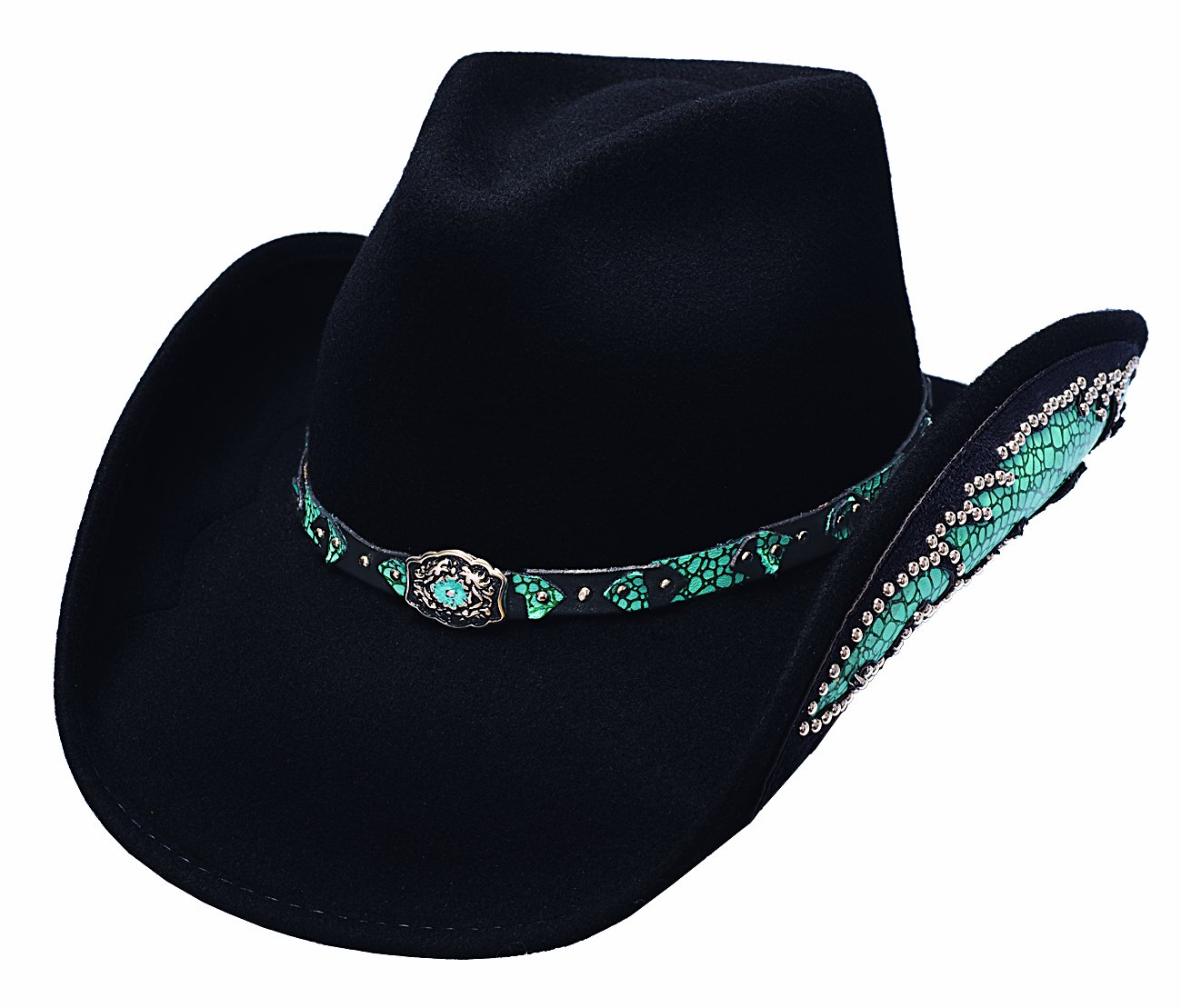 Natural Wool Felt Western Cowboy Hat for Men & Women - Black Small Size - Stylish Rodeo, Outdoor & Fashion Accessory for Country Music Festivals, Horse Riding and Western Parties