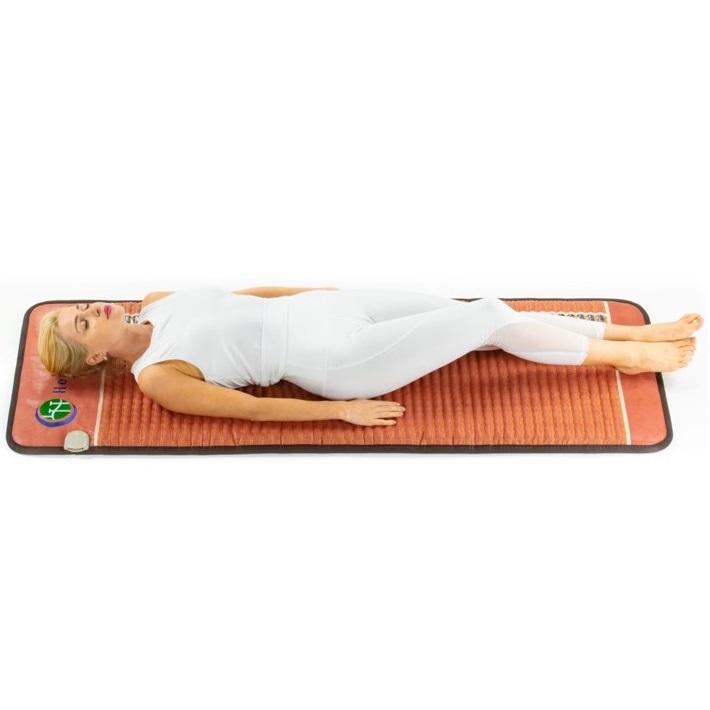 Premium Full-Sized TAO Gemstone Mat with 5 Natural Healing Therapies - Acupressure, Pain Relief & Relaxation for Home Spa, Yoga & Meditation