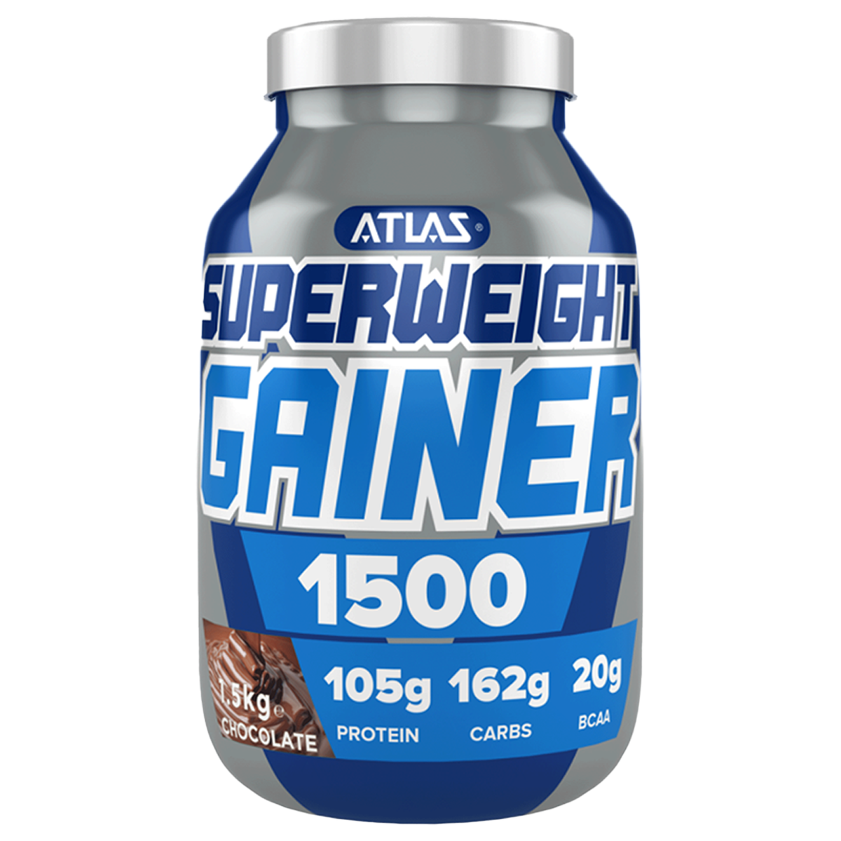 Atlas Superweight Gainer 1500 - High Calorie Weight Gain Protein Powder for Muscle Building & Mass Gain - Perfect for Bodybuilders, Athletes & Fitness Enthusiasts