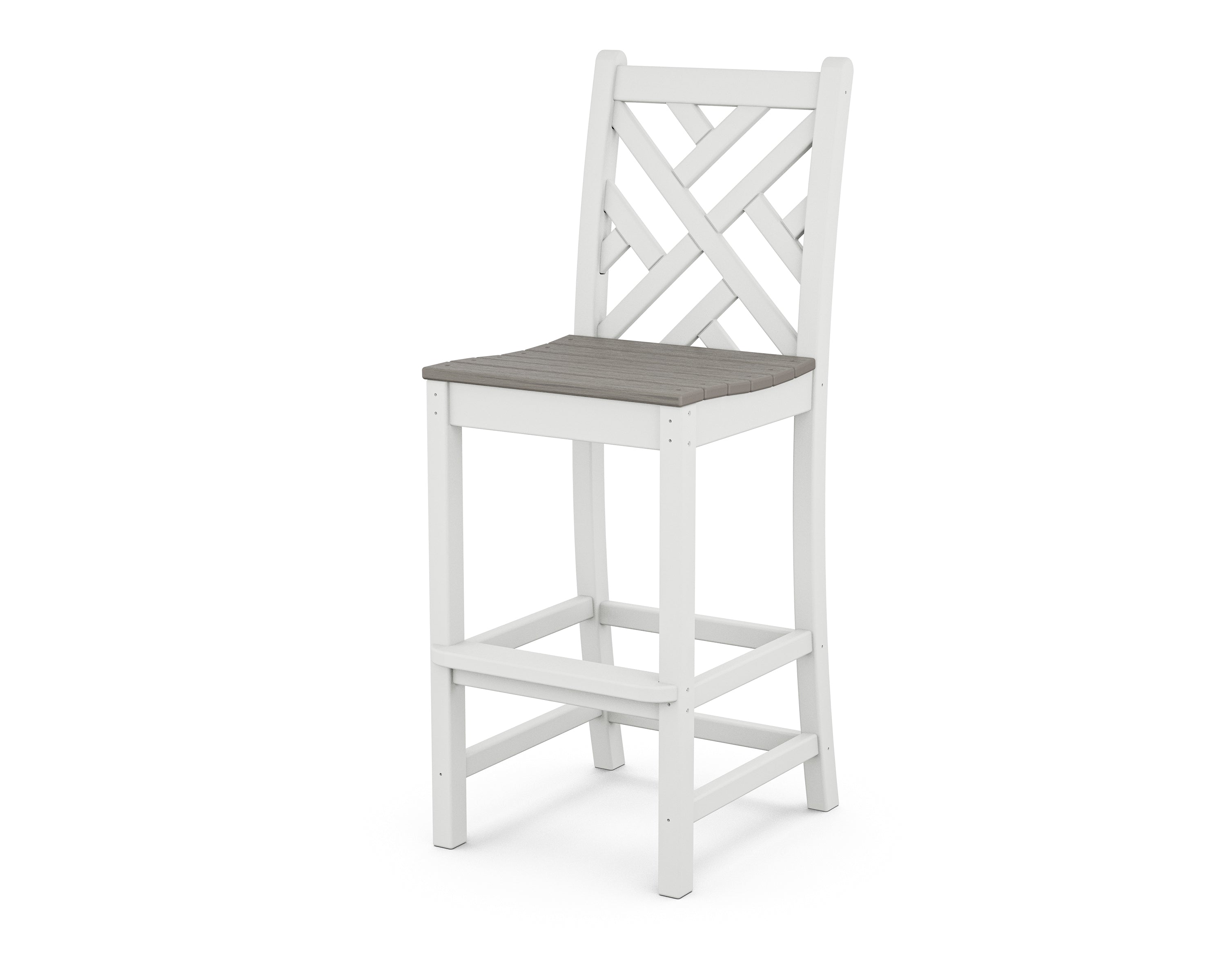 POLYWOOD Chippendale Bar Side Chair - Durable Outdoor/Indoor Bar Stool for Patio, Deck, Kitchen & Dining Room - Weather-Resistant & Comfortable Seating
