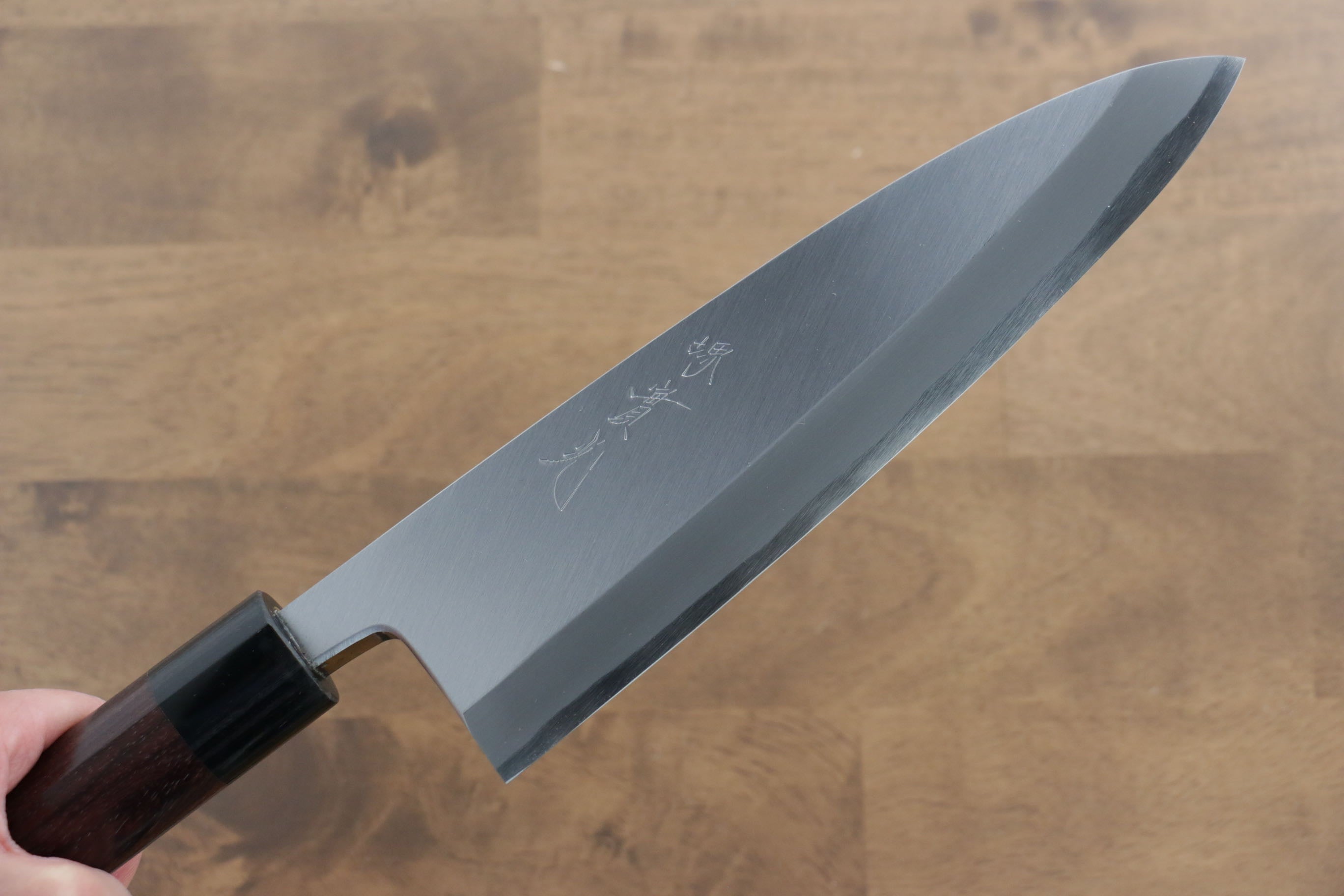 Premium Jikko White Steel No.2 Deba Knife 210mm with Ebony Handle - Professional Japanese Kitchen Knife for Sushi, Fish Filleting & Meat Cutting