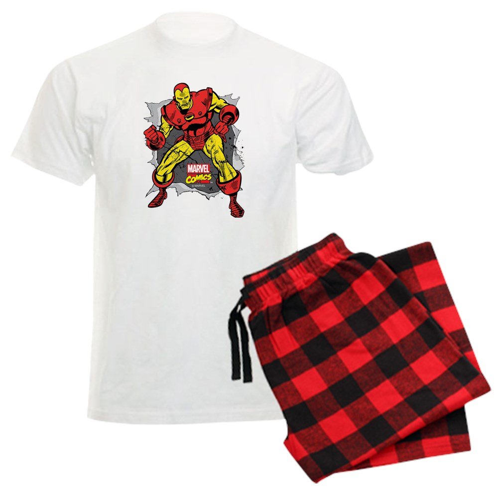 Iron Man Ripped Men's Lightweight Pajama Set - Superhero Sleepwear for Marvel Fans | Perfect for Lounge, Sleep & Comic Conventions