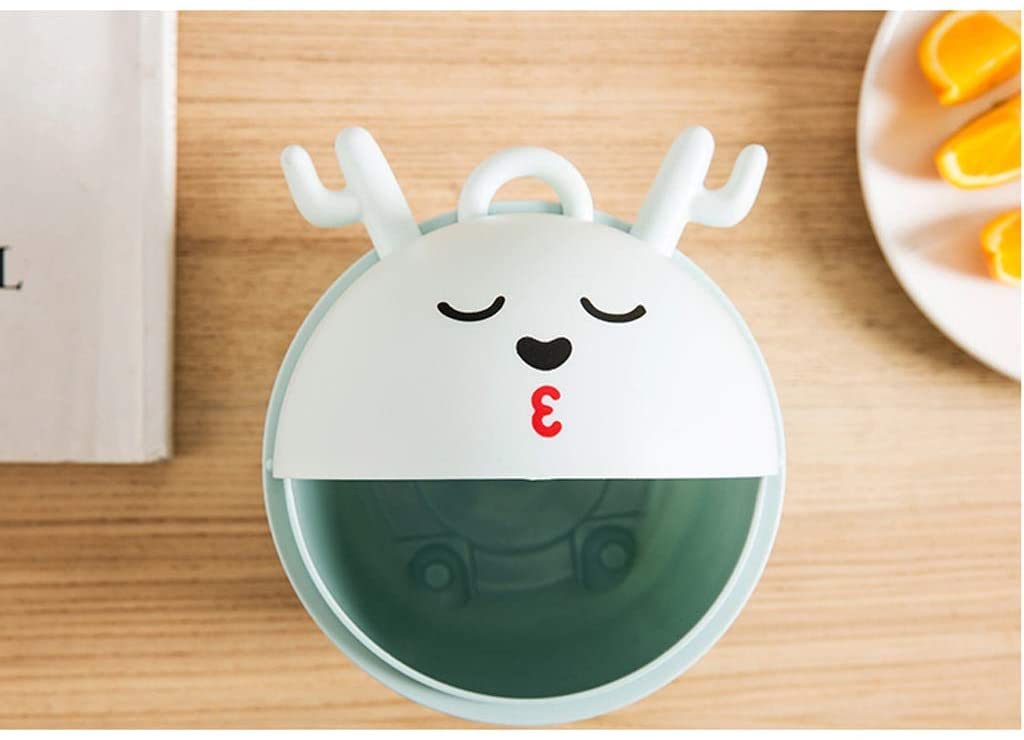Cartoon Mini Trash Can with Lid - Home & Office Desk Waste Bin