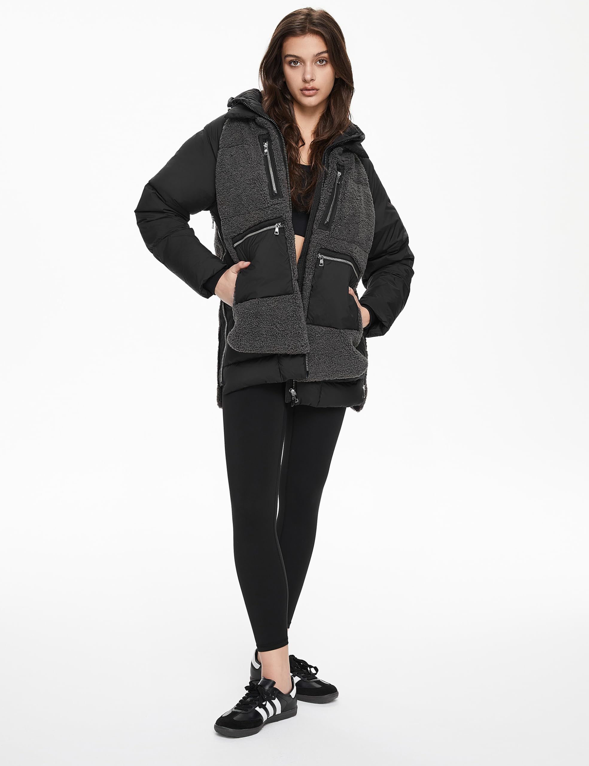 Orolay Women's Thickened Winter Down Coat - Windproof Hooded Puffer Jacket with 6 Pockets for Outdoor Activities, Skiing & Cold Weather Protection