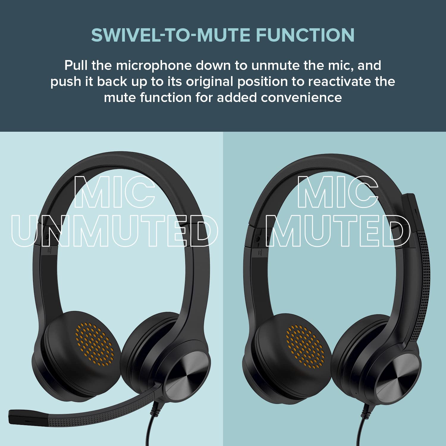 Creative Chat USB On-Ear Headset with Swivel-to-Mute Noise-Cancelling Boom Mic - Mic Monitoring & SmartComms Kit for PC, Mac, Gaming Consoles - Perfect for Online Meetings, Gaming & Remote Work