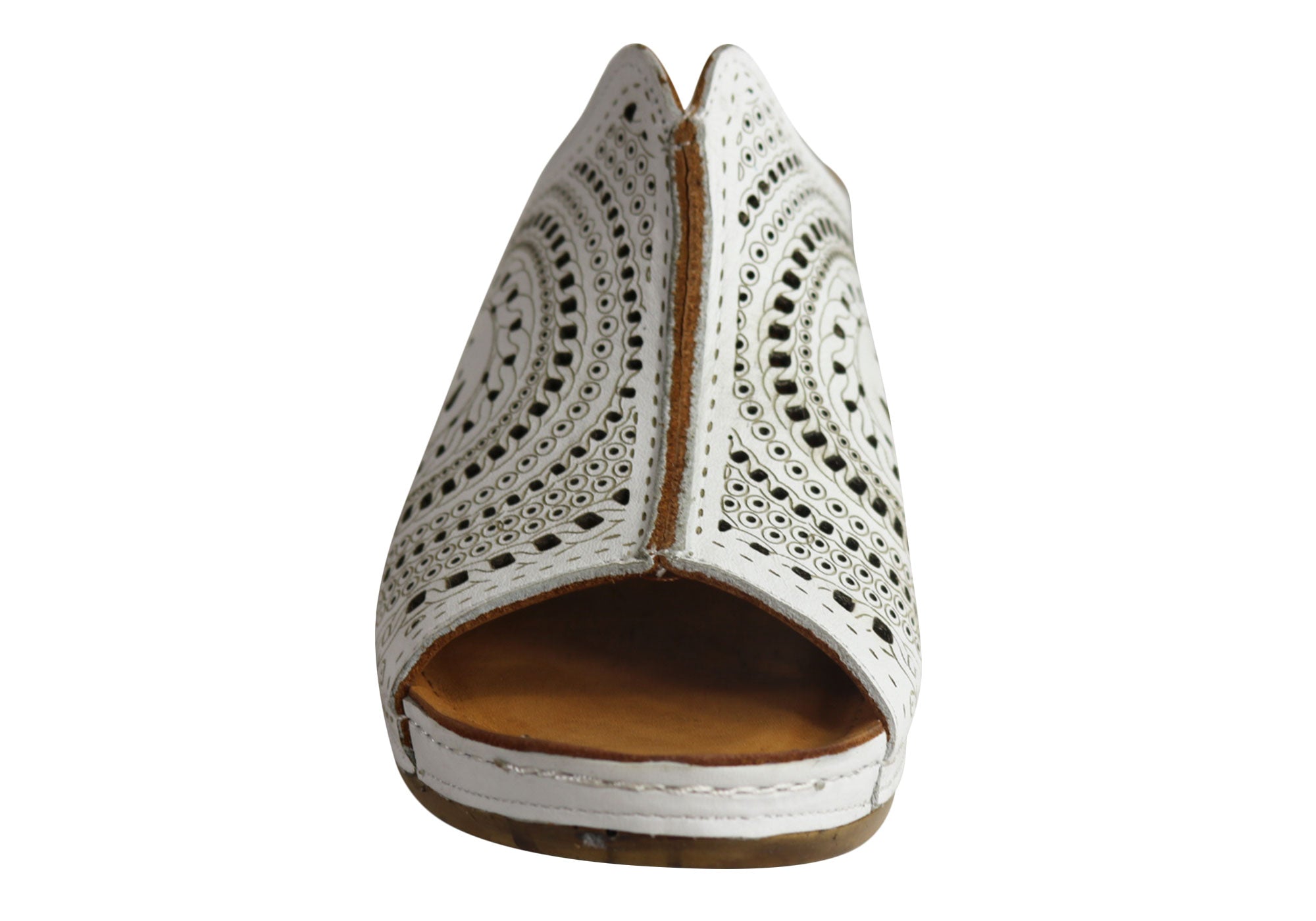 Orizonte Dora Women's Comfortable Leather Wedge Slide Sandals | European Style Summer Casual Shoes for Beach, Vacation & Everyday Wear