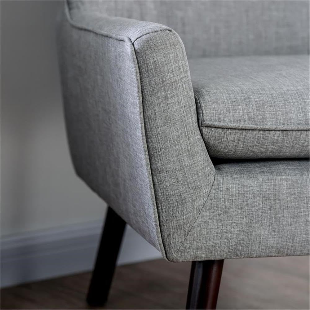 Mid-Century Modern Light Gray Fabric Tufted Accent Chair by Furniture of America - Perfect for Living Room, Bedroom & Home Office Decor