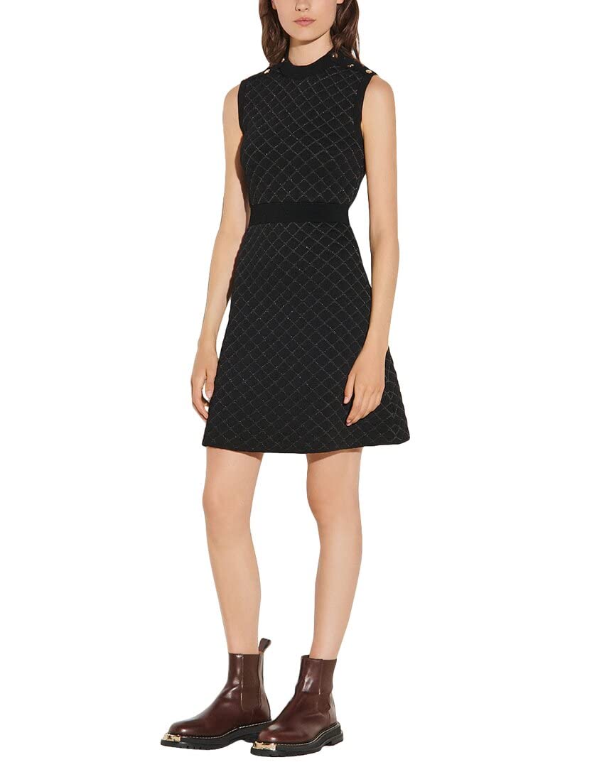Sandro Women's Knitted Dress - Elegant Casual & Party Wear for Fall & Winter | Perfect for Office, Date Night & Holiday Events