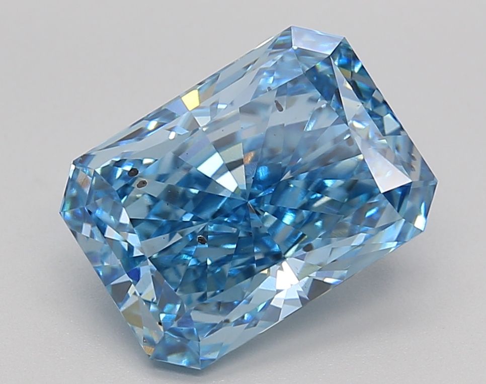 3.5 Carat Radiant Cut Fancy Blue Diamond Ring - Exquisite Engagement Jewelry for Weddings & Anniversaries