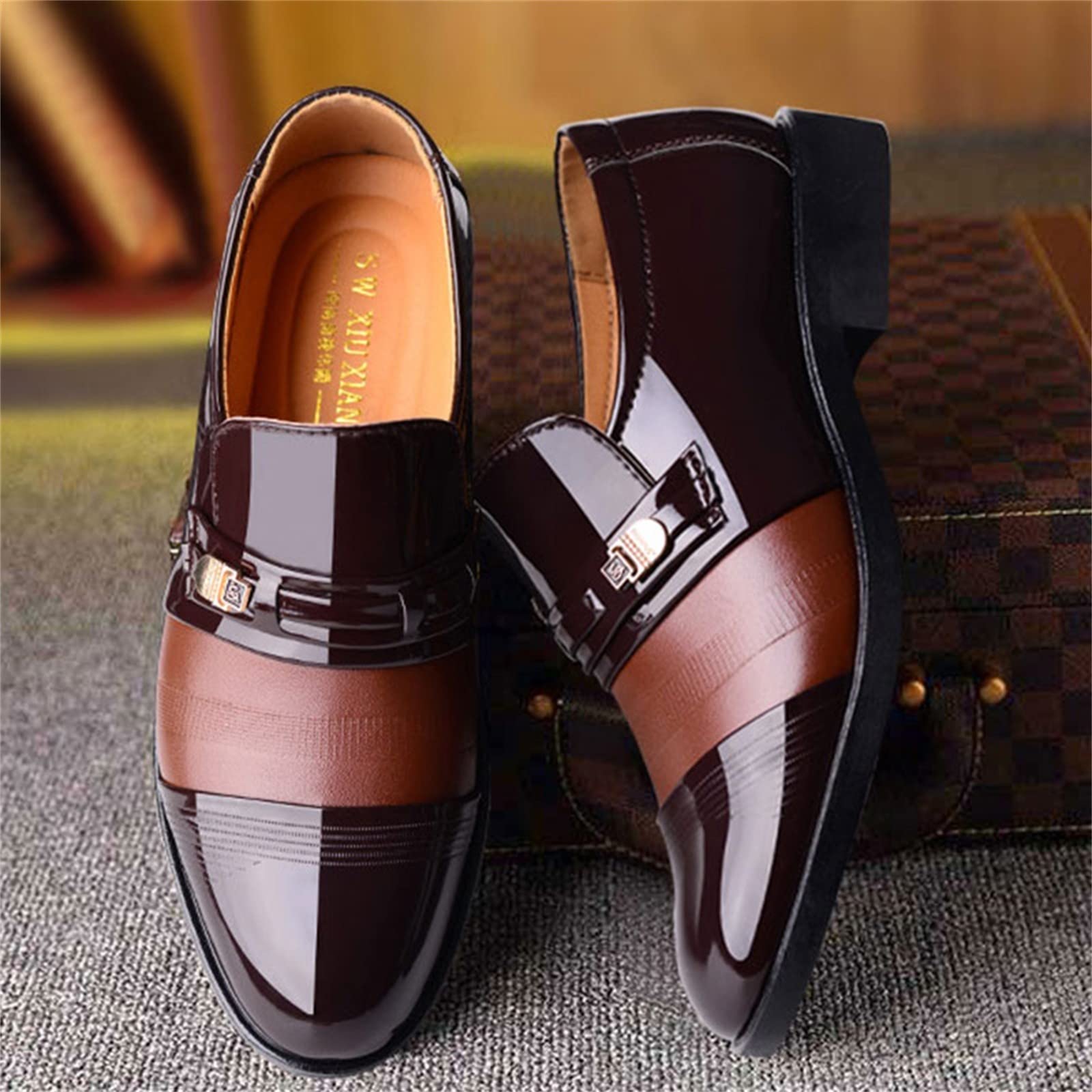 Elegant Men's Leather Boat Shoes - Classic Suit Shoes & Deck Slippers for Summer | Comfortable Low Shoes for Formal Wear & Casual Outings