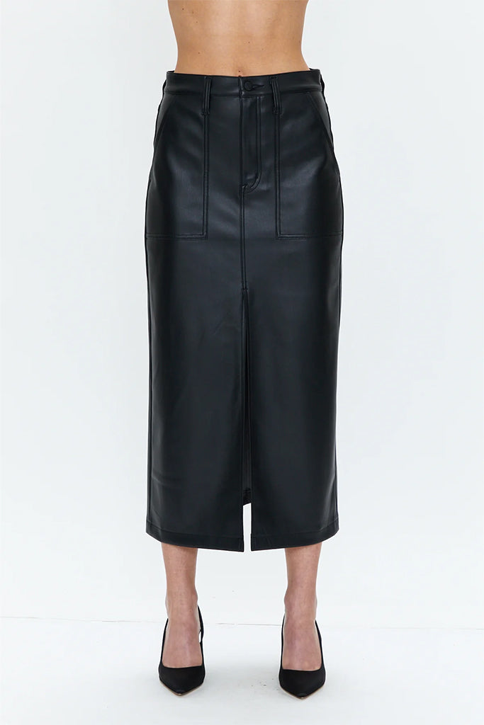 Alice Utility Midi Skirt for Women - Stylish Slate Black A-Line Skirt with Pockets | Perfect for Work, Casual Outfits & Fall Fashion